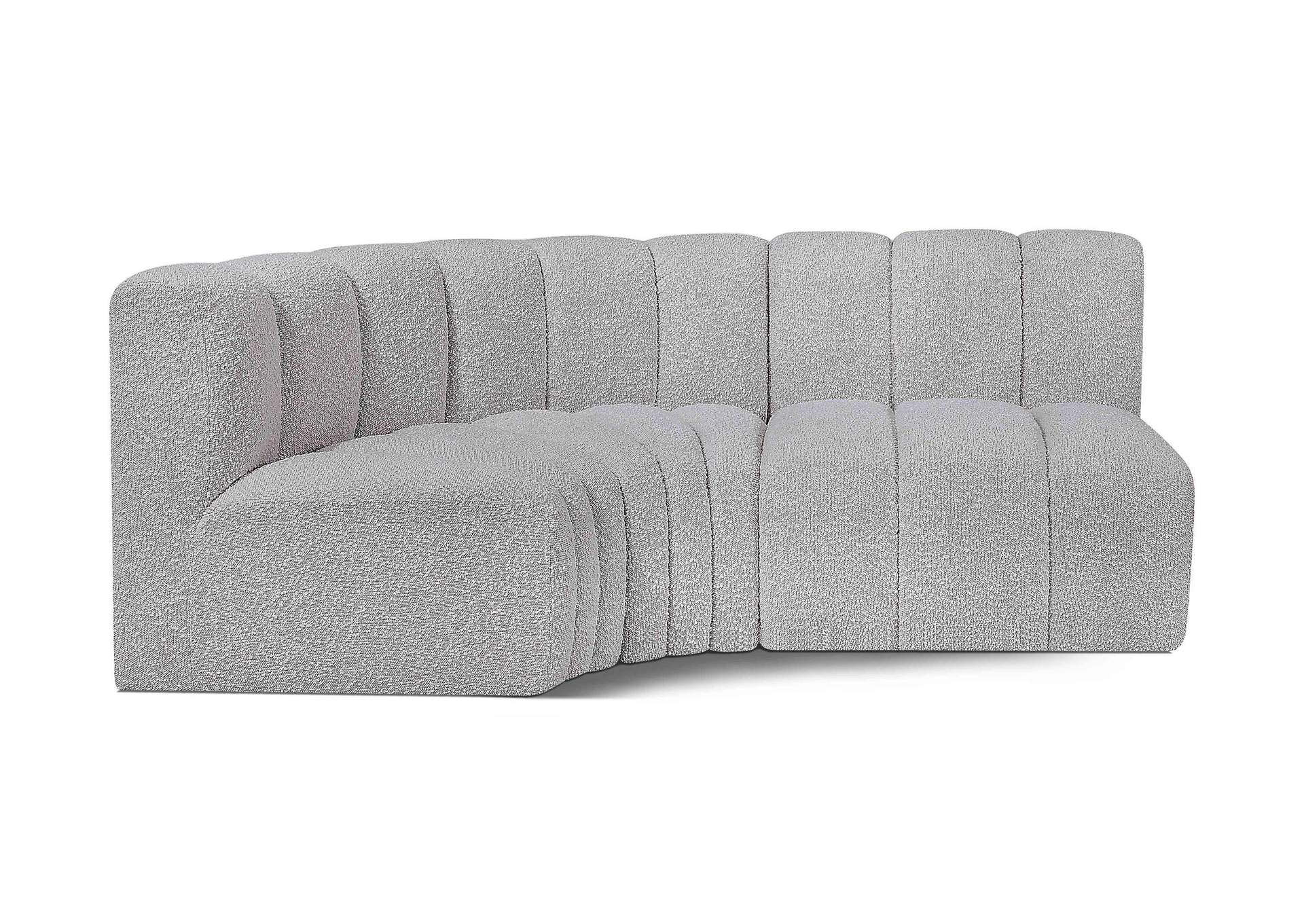 Arc Grey Boucle Fabric Modular Sofa,Meridian Furniture