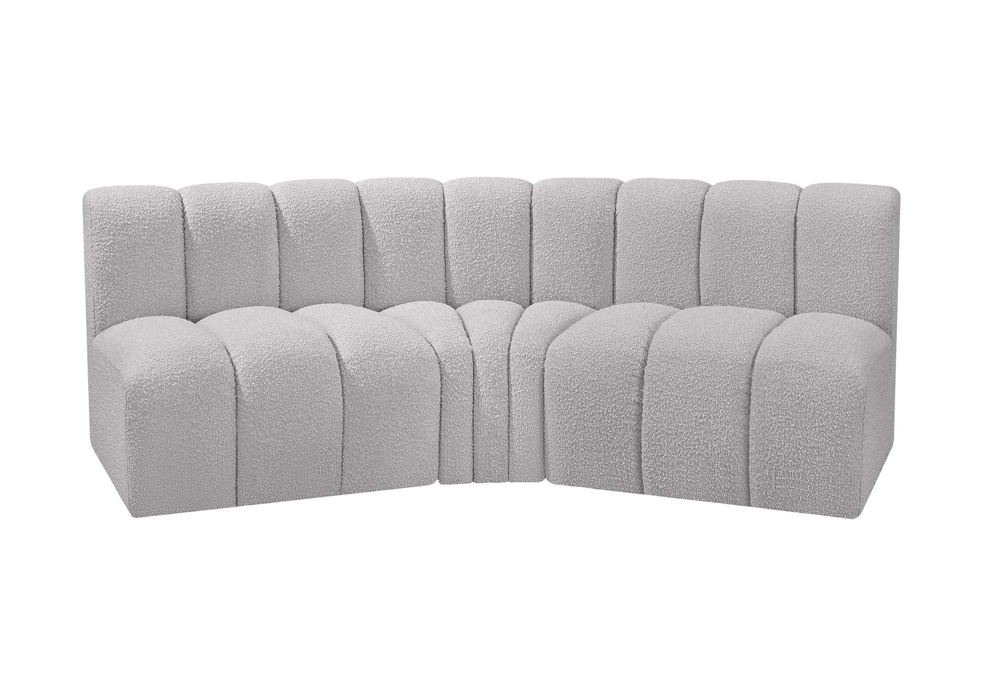 Arc Grey Boucle Fabric Modular Sofa,Meridian Furniture