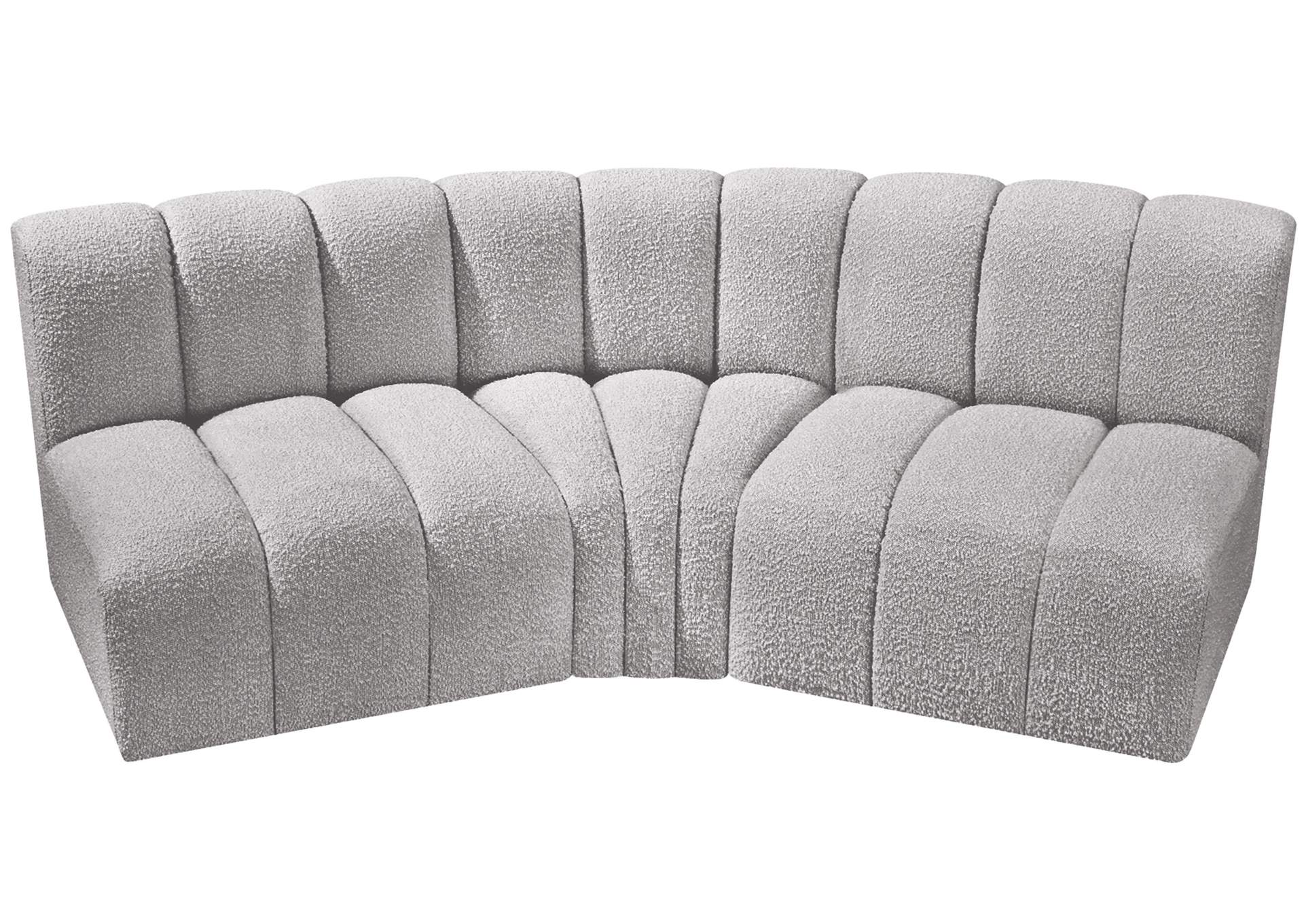 Arc Grey Boucle Fabric Modular Sofa,Meridian Furniture