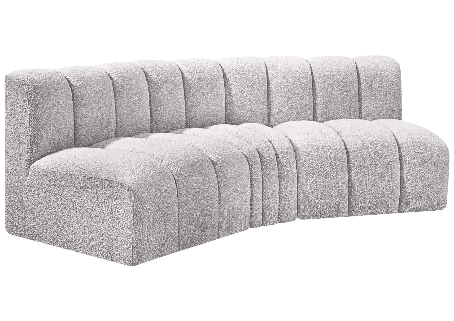 Arc Grey Boucle Fabric Modular Sofa,Meridian Furniture