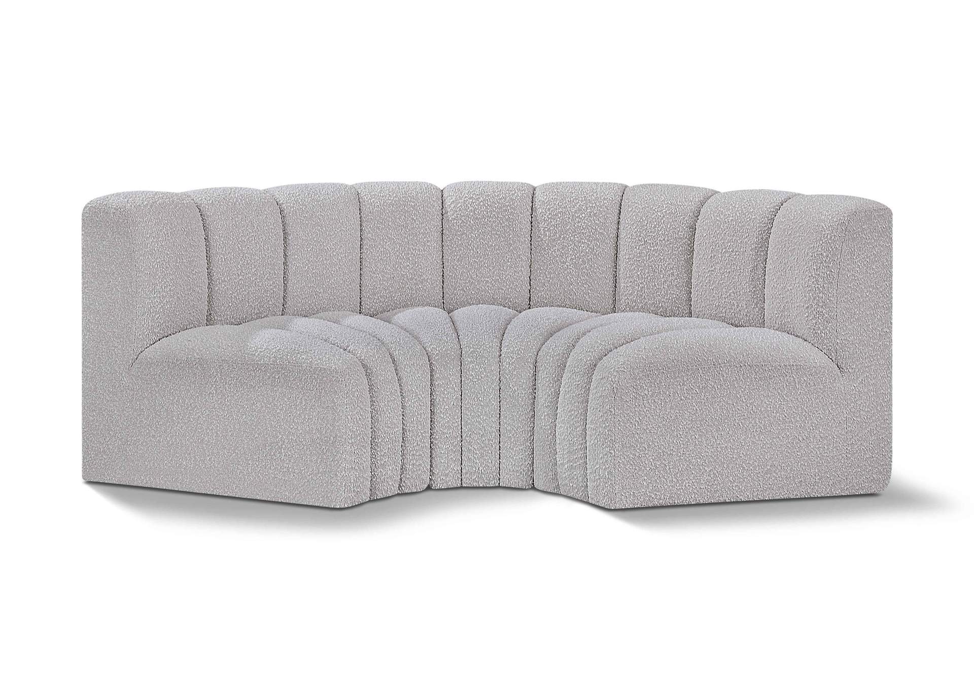 Arc Grey Boucle Fabric Modular Sofa,Meridian Furniture