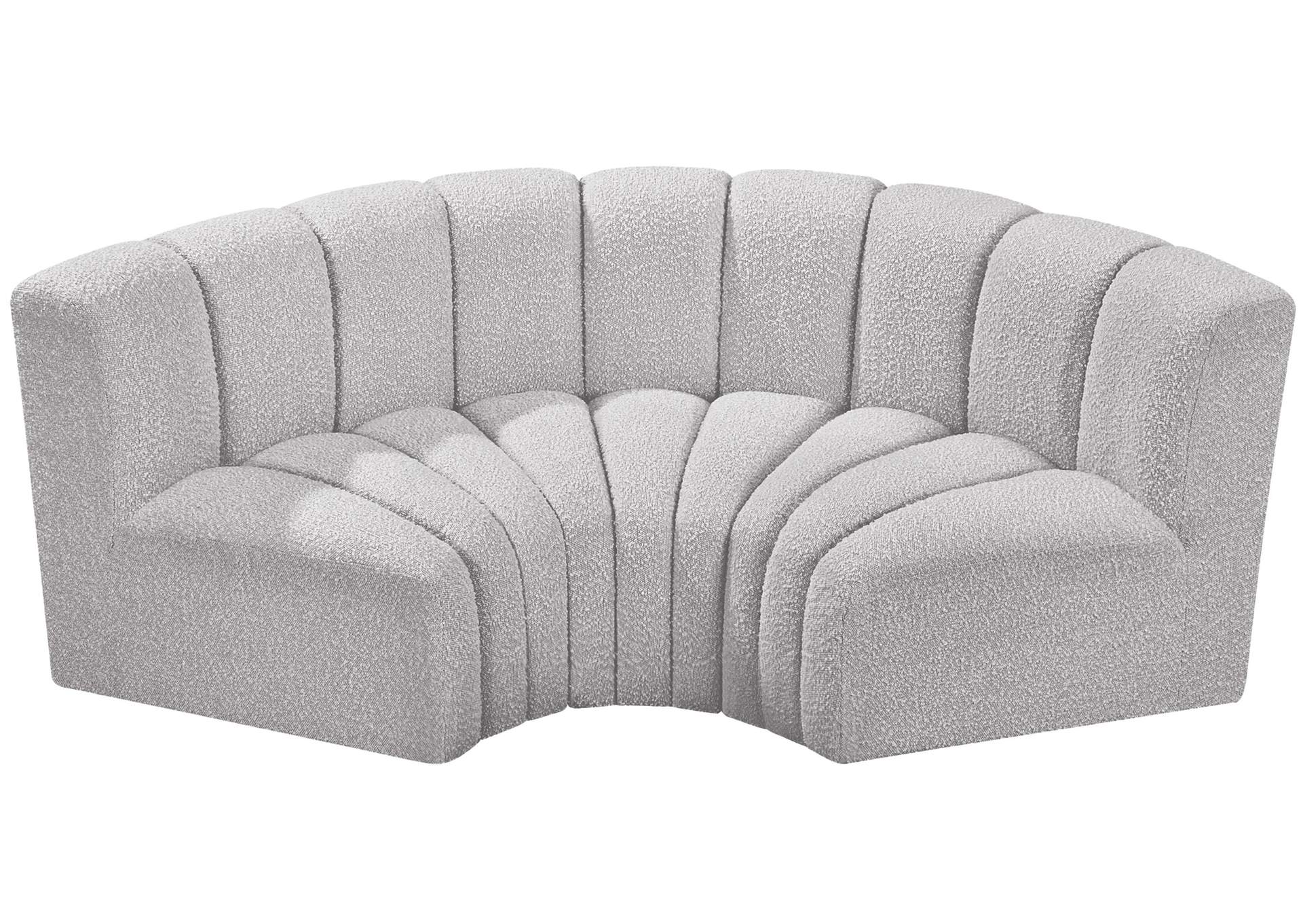 Arc Grey Boucle Fabric Modular Sofa,Meridian Furniture