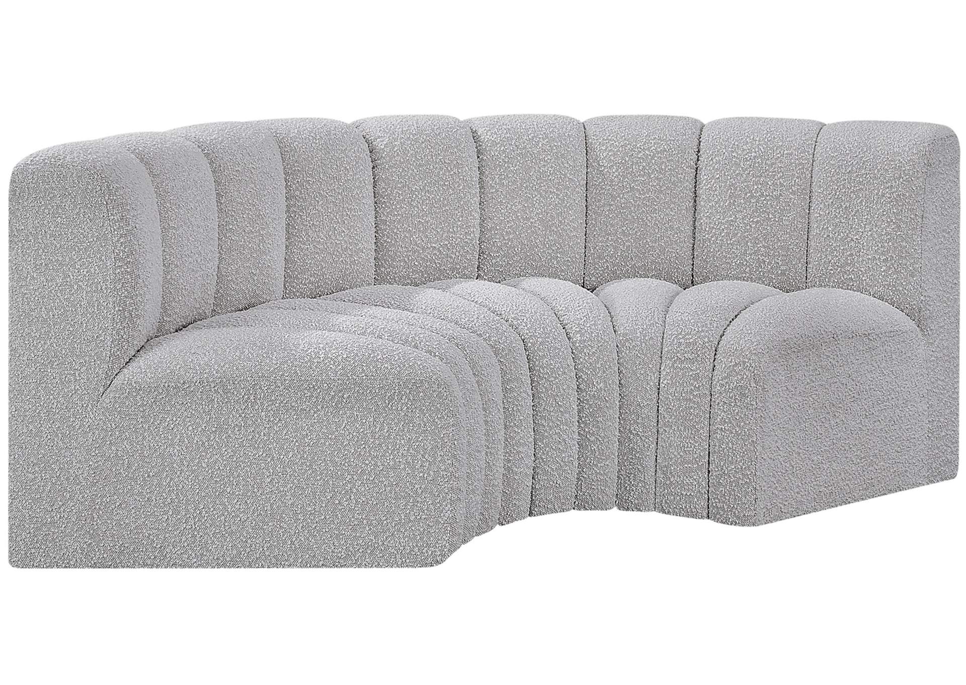 Arc Grey Boucle Fabric Modular Sofa,Meridian Furniture