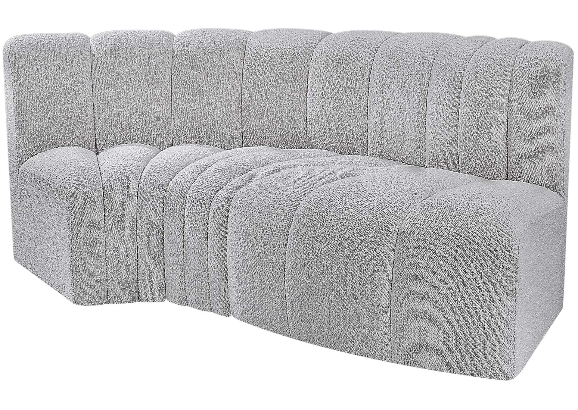 Arc Grey Boucle Fabric Modular Sofa,Meridian Furniture