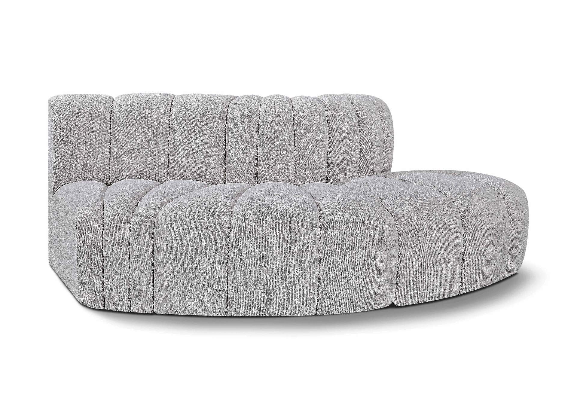 Arc Grey Boucle Fabric Modular Sofa,Meridian Furniture