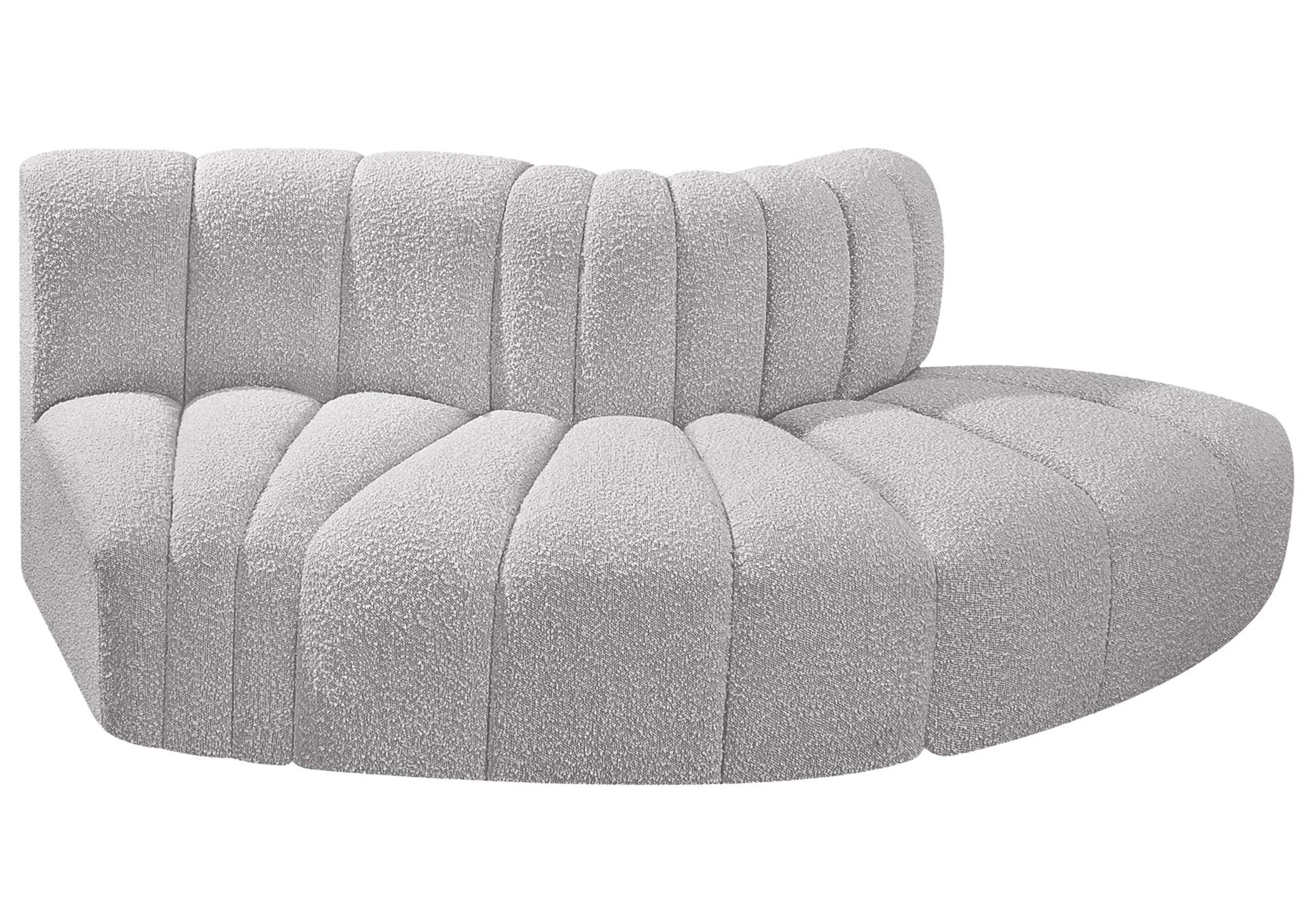 Arc Grey Boucle Fabric Modular Sofa,Meridian Furniture