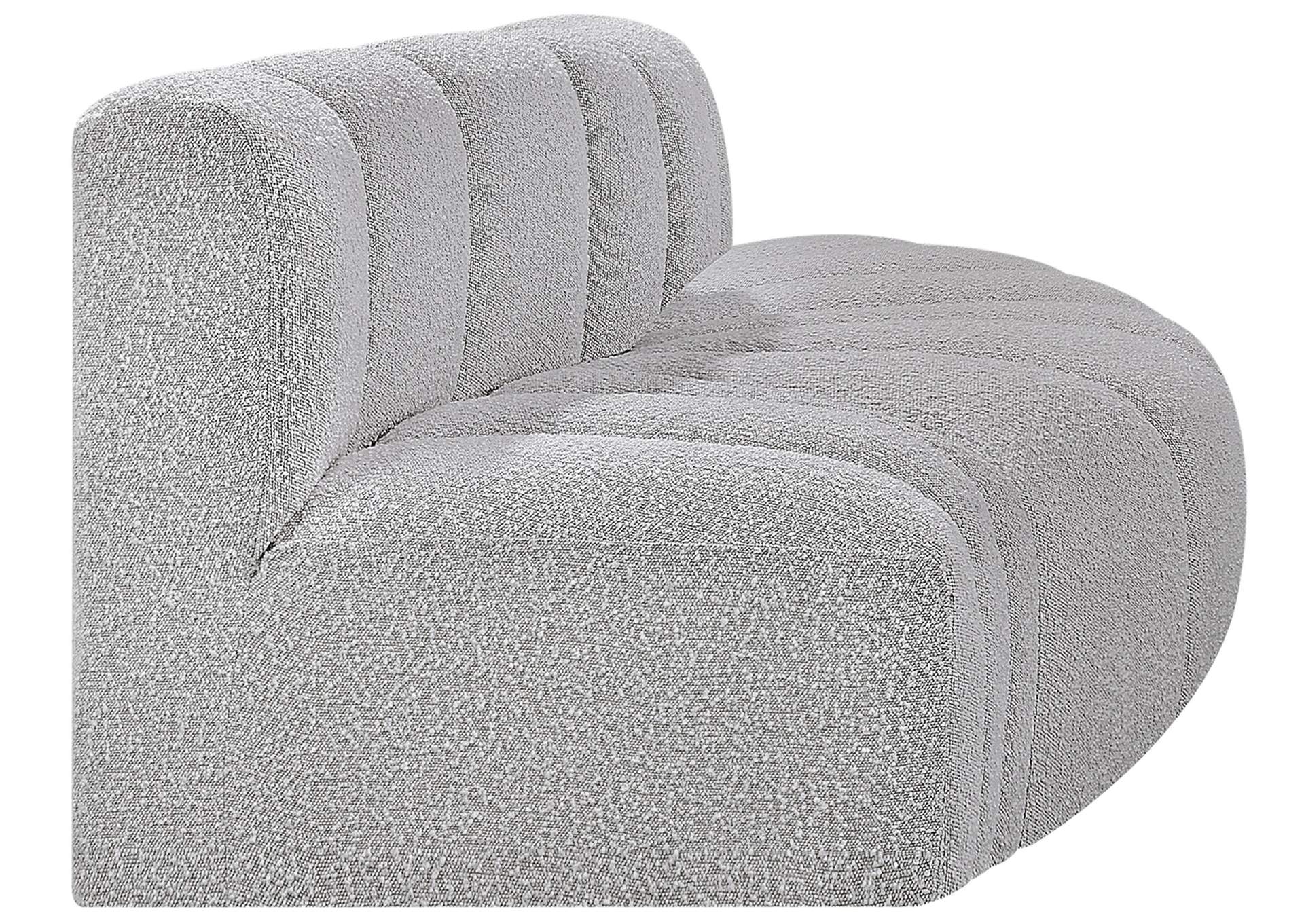 Arc Grey Boucle Fabric Modular Sofa,Meridian Furniture