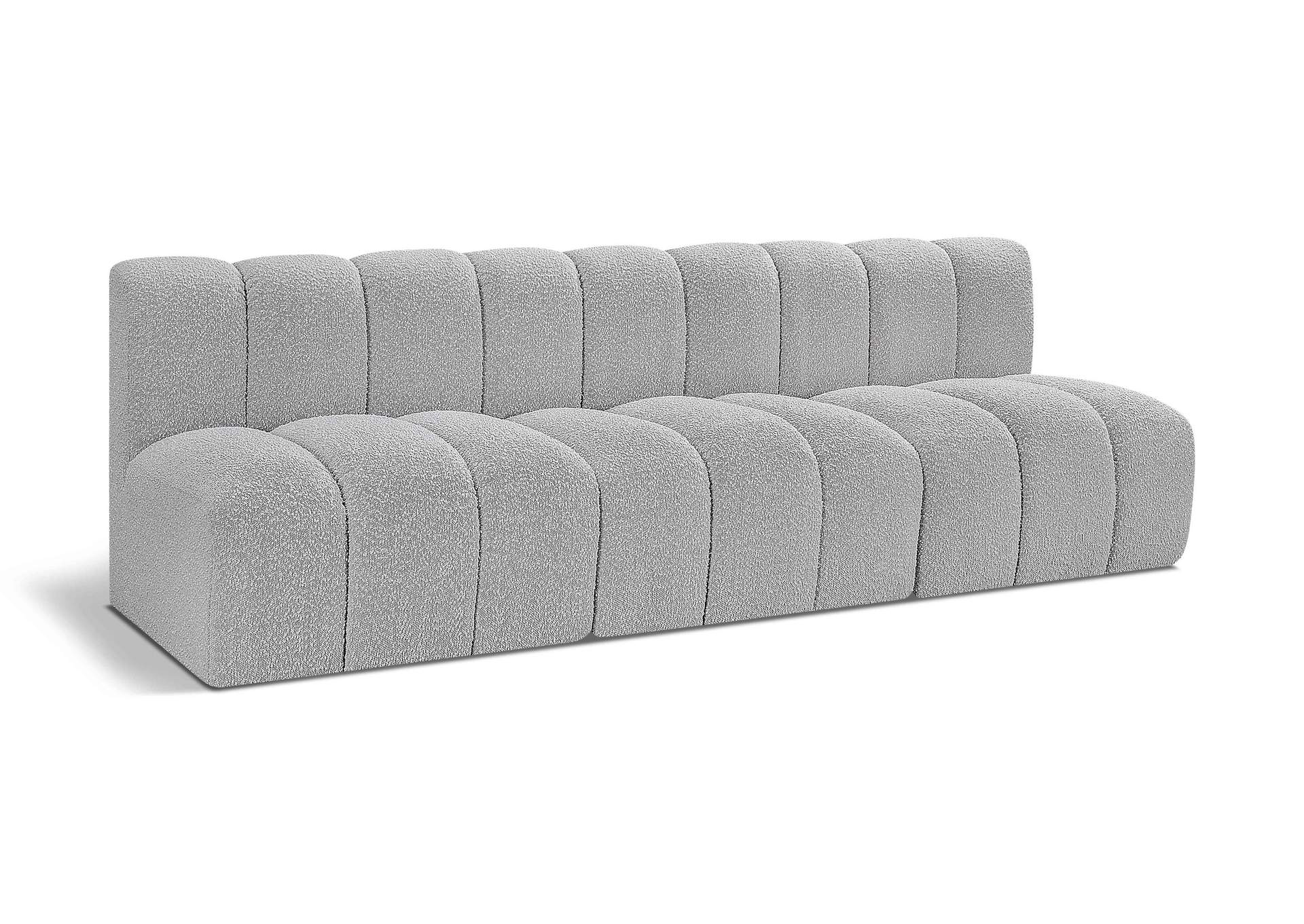 Arc Grey Boucle Fabric Modular Sofa,Meridian Furniture