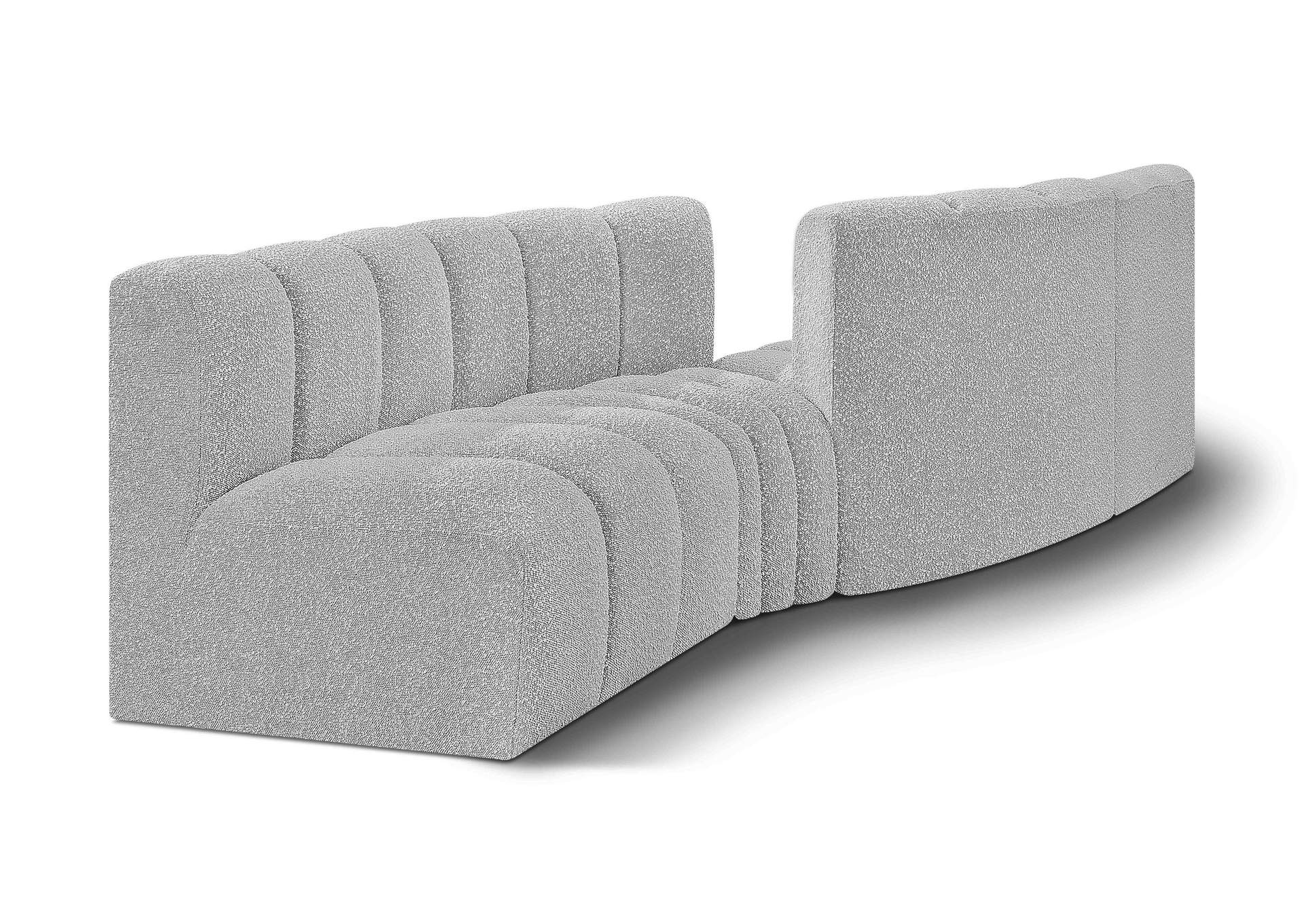 Arc Grey Boucle Fabric Modular Sofa,Meridian Furniture