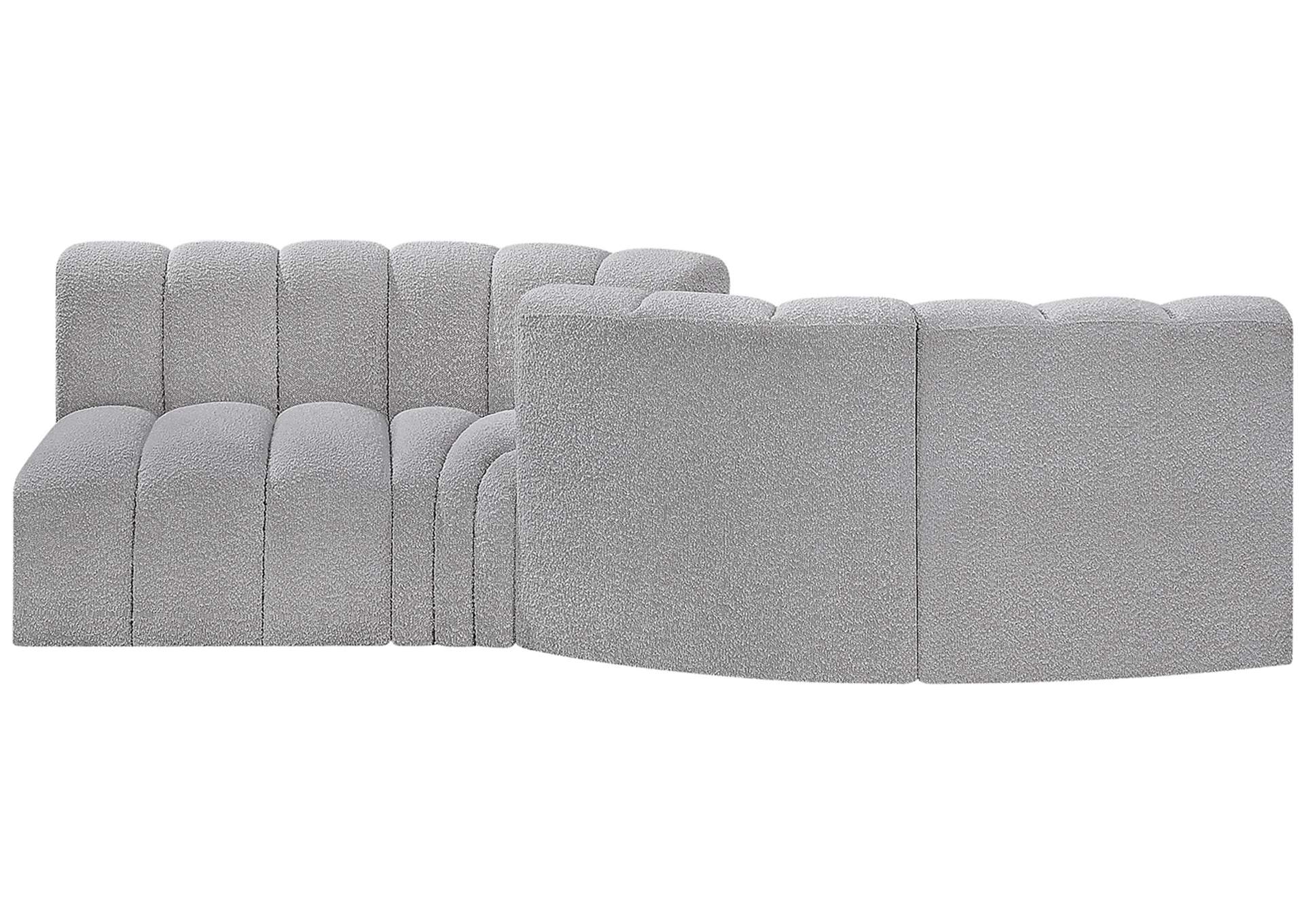 Arc Grey Boucle Fabric Modular Sofa,Meridian Furniture