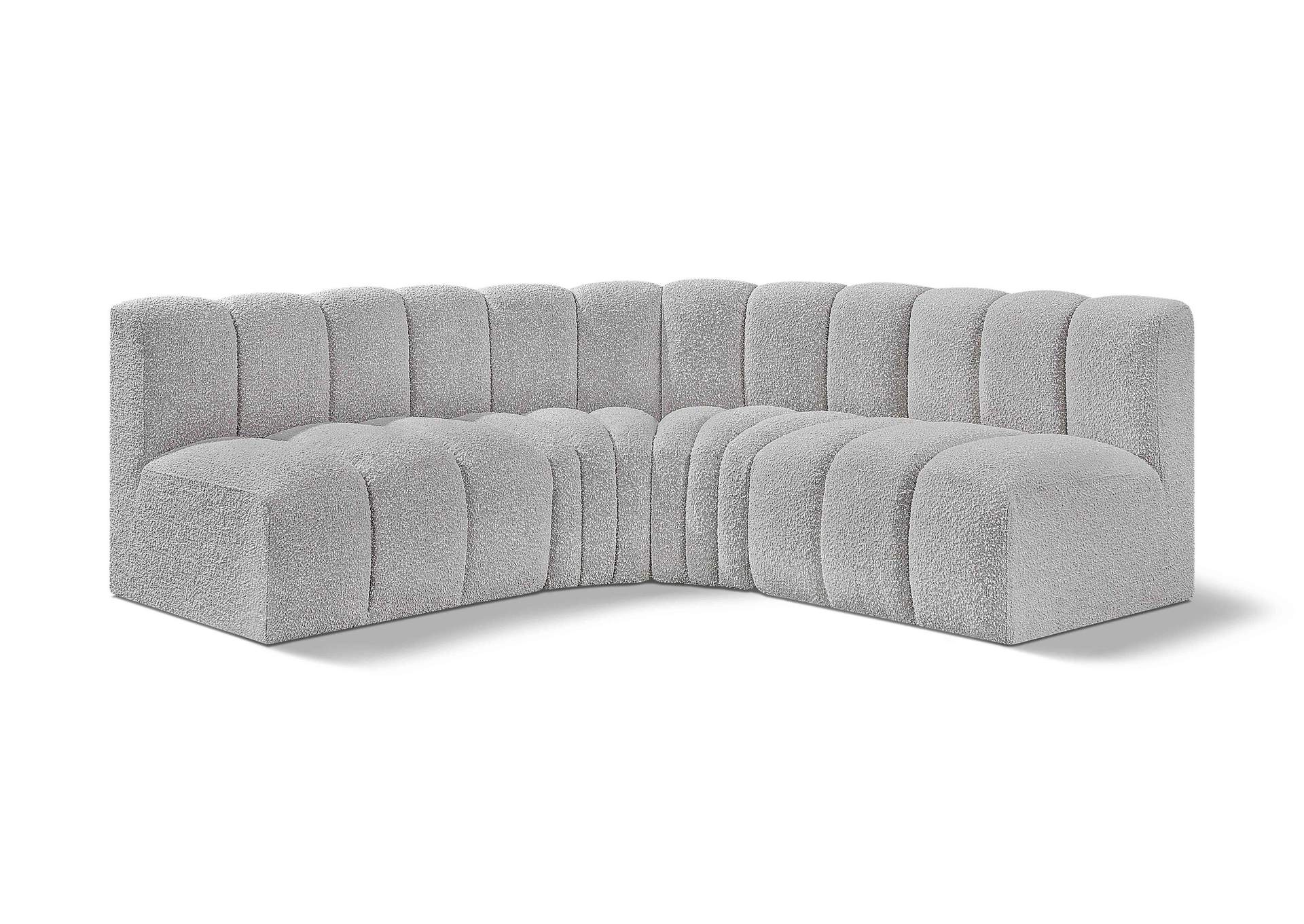 Arc Grey Boucle Fabric Modular Sofa,Meridian Furniture