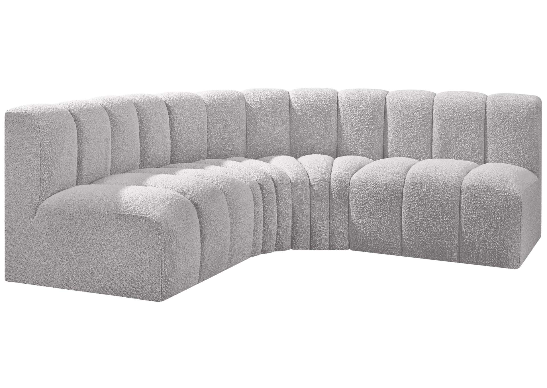 Arc Grey Boucle Fabric Modular Sofa,Meridian Furniture