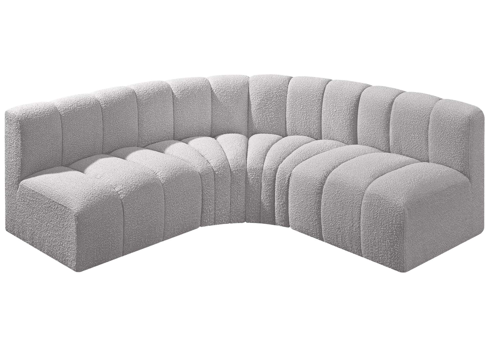 Arc Grey Boucle Fabric Modular Sofa,Meridian Furniture