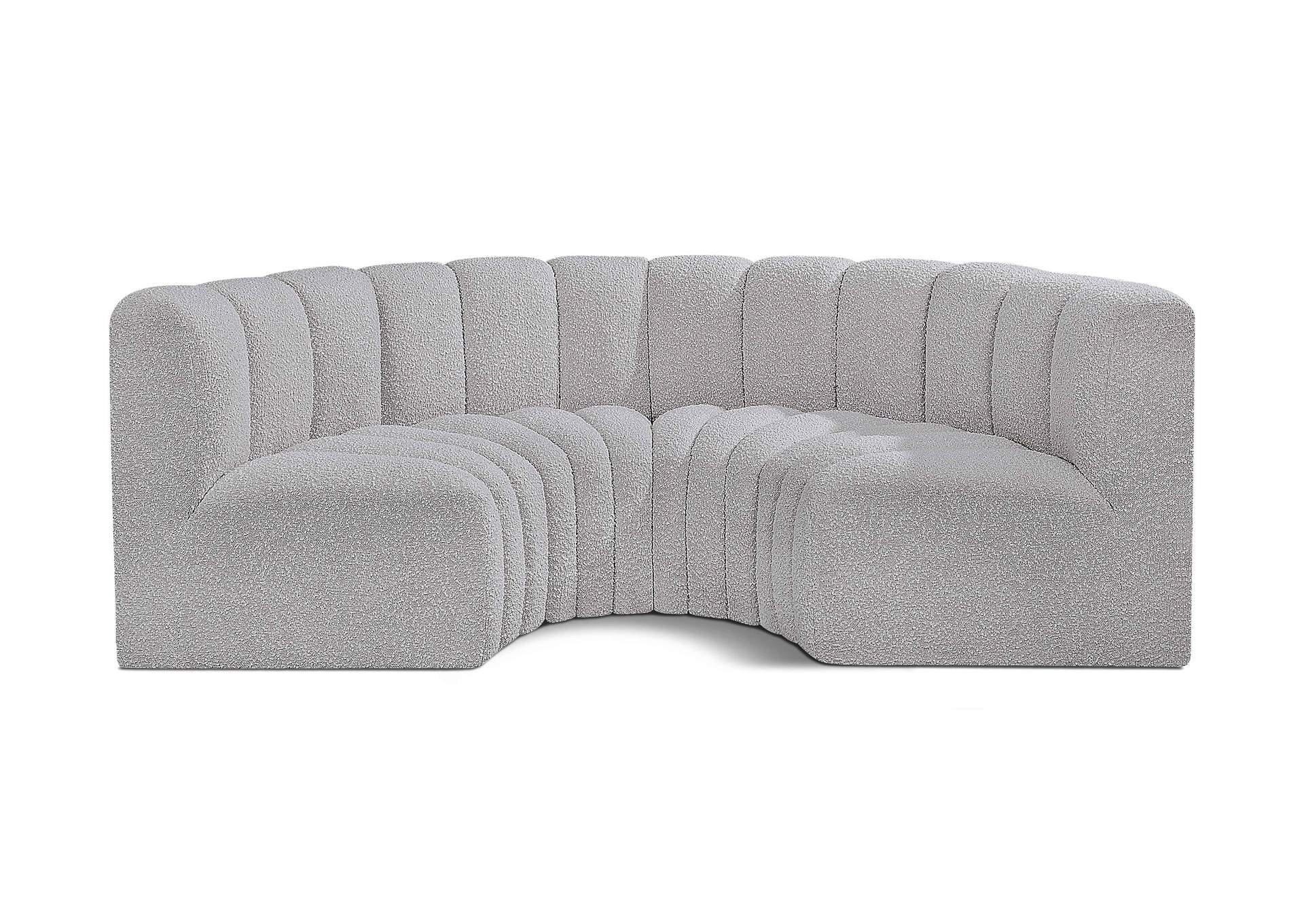 Arc Grey Boucle Fabric Modular Sofa,Meridian Furniture