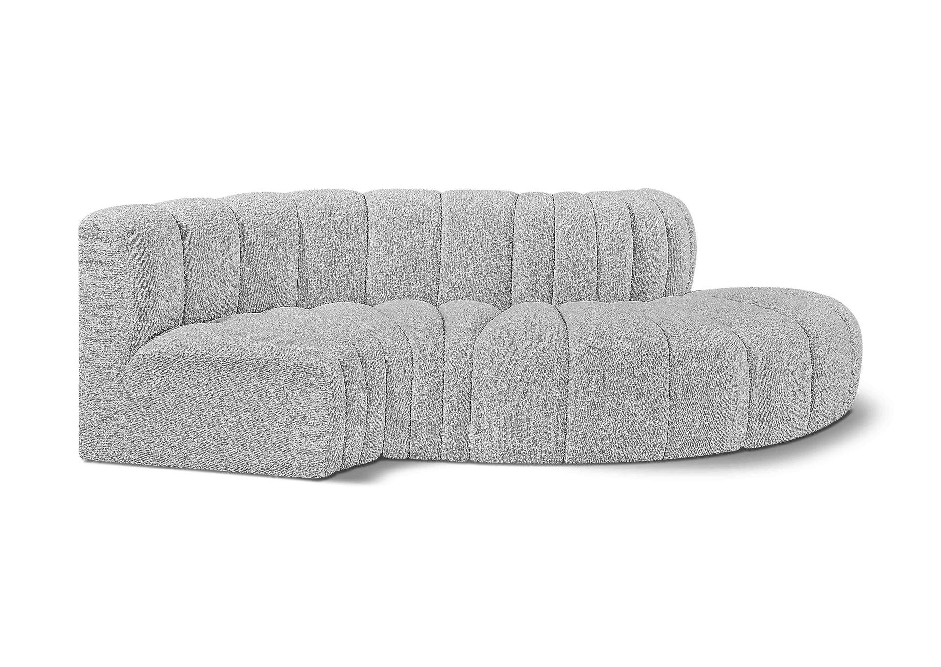 Arc Grey Boucle Fabric Modular Sofa,Meridian Furniture