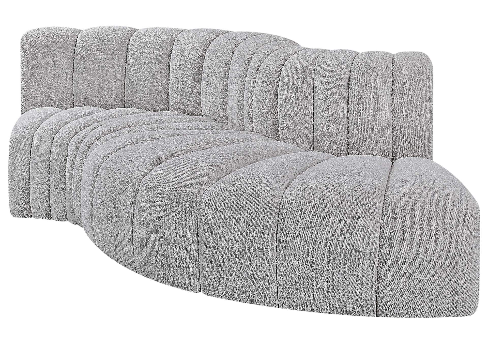 Arc Grey Boucle Fabric Modular Sofa,Meridian Furniture