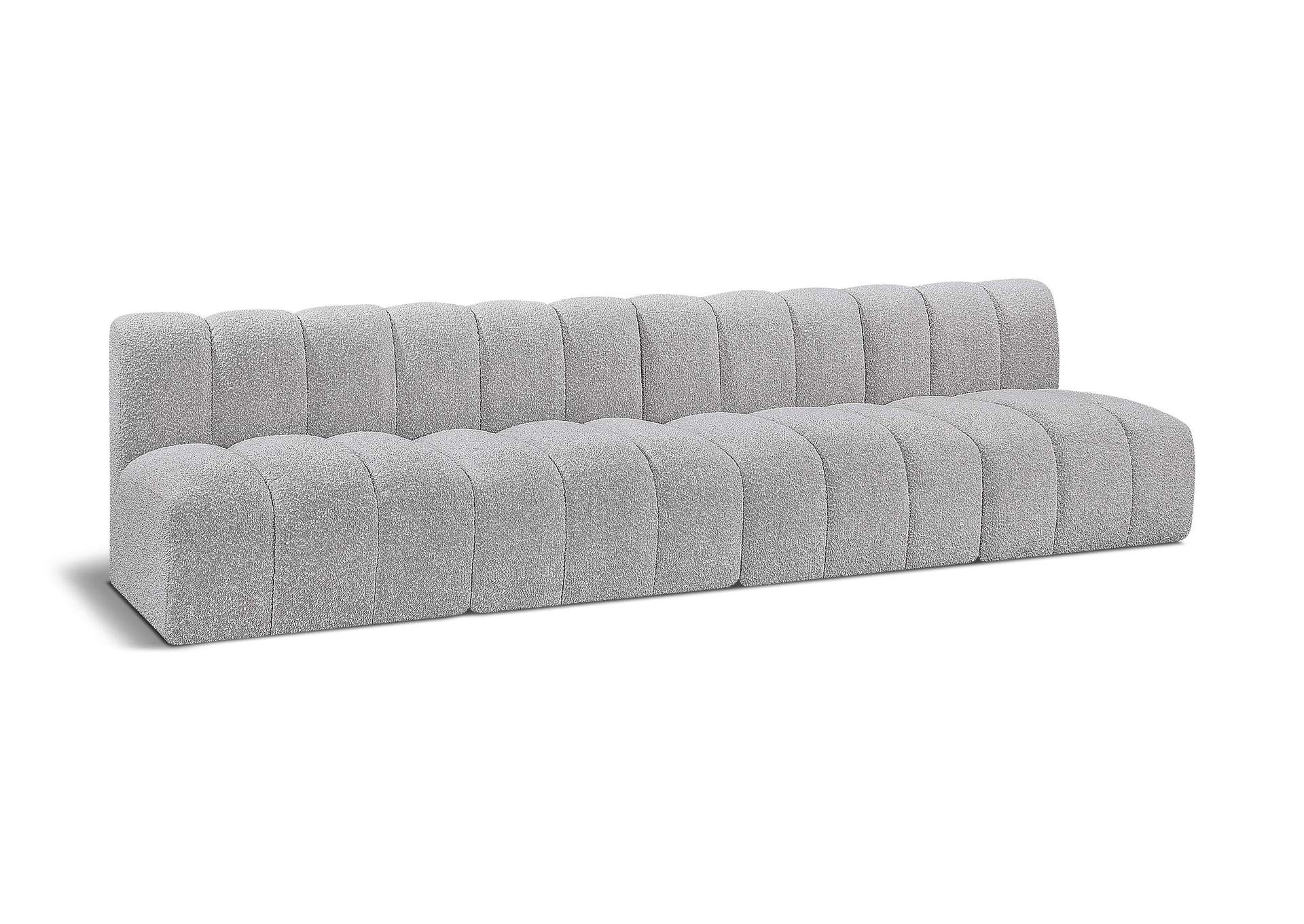 Arc Grey Boucle Fabric Modular Sofa,Meridian Furniture