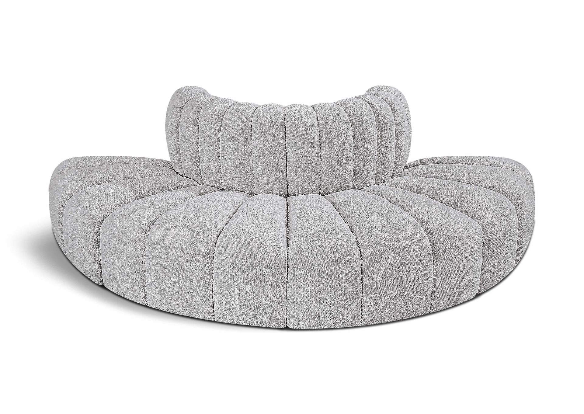 Arc Grey Boucle Fabric Modular Sofa,Meridian Furniture