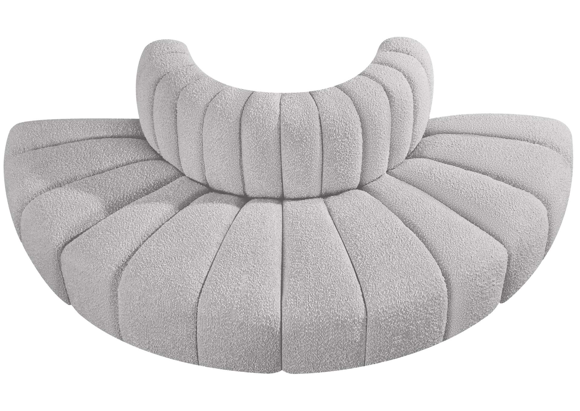 Arc Grey Boucle Fabric Modular Sofa,Meridian Furniture