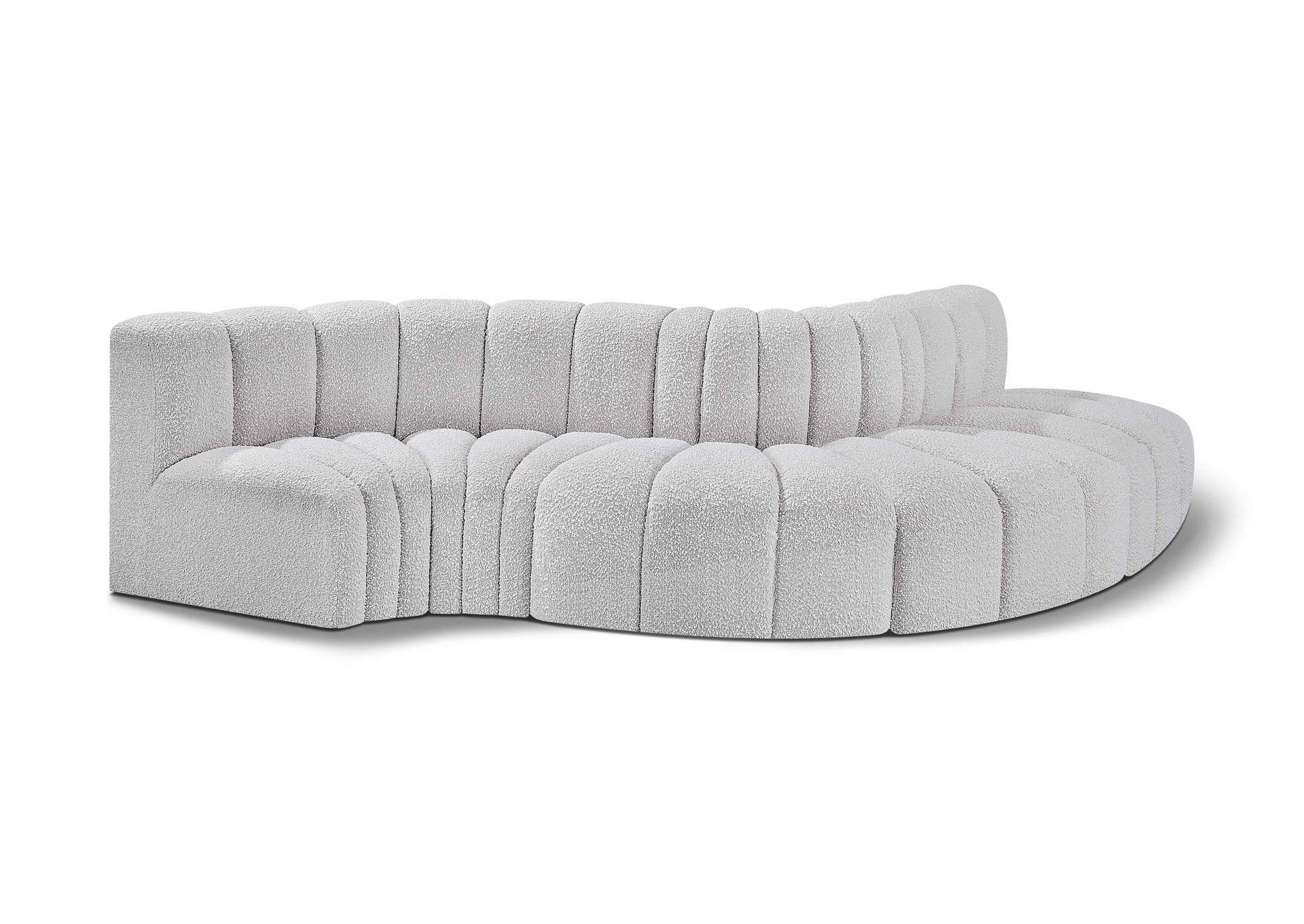 Arc Grey Boucle Fabric Modular Sofa,Meridian Furniture