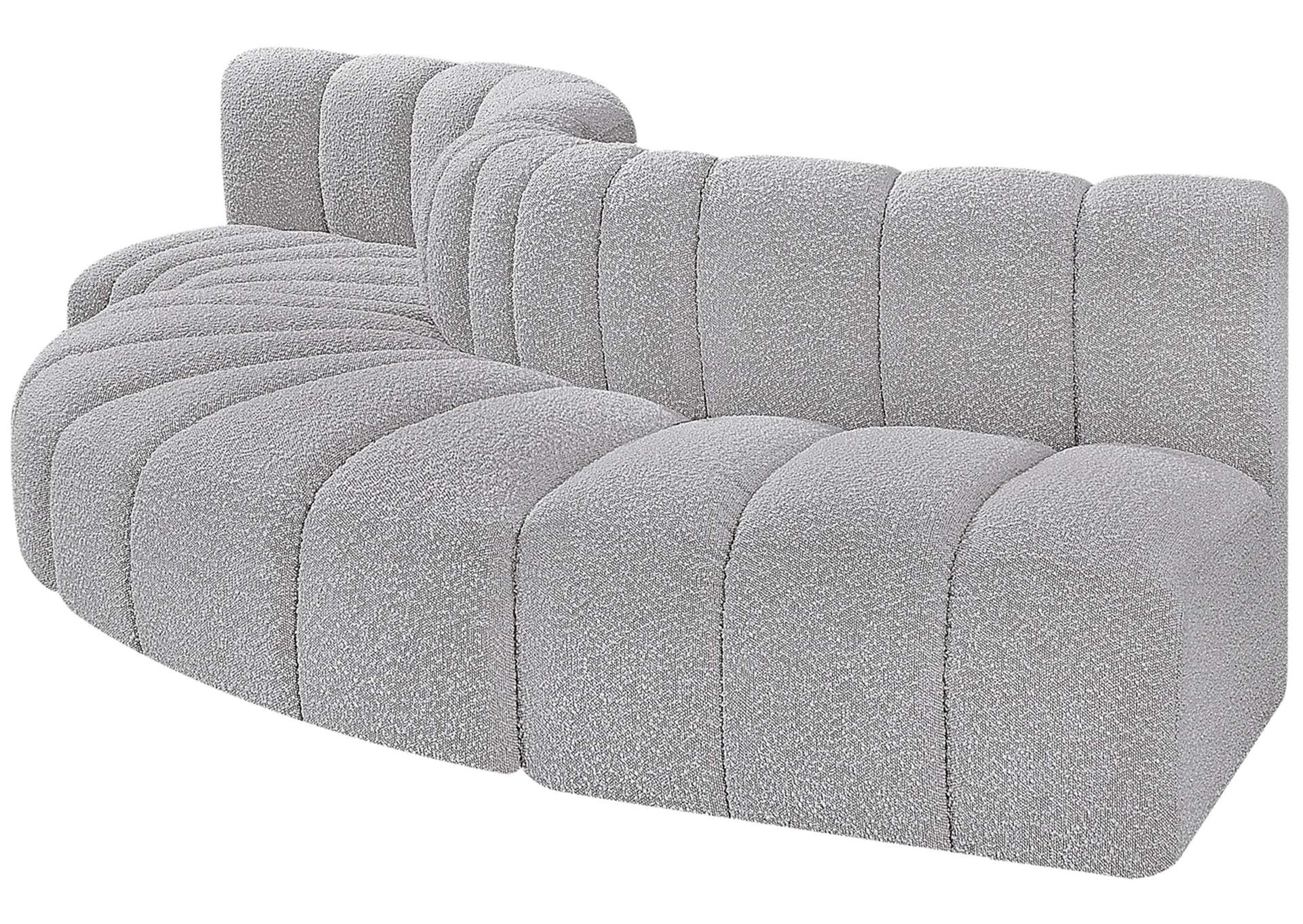 Arc Grey Boucle Fabric Modular Sofa,Meridian Furniture