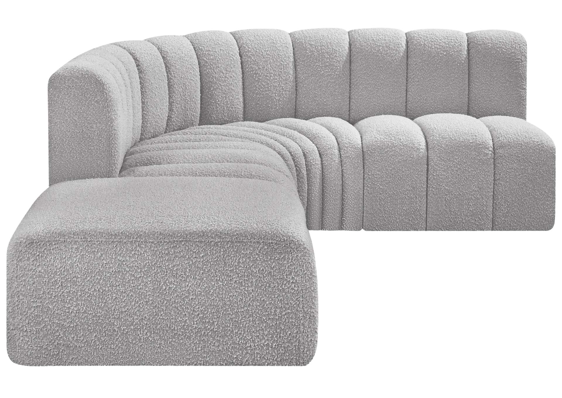 Arc Grey Boucle Fabric Modular Sofa,Meridian Furniture