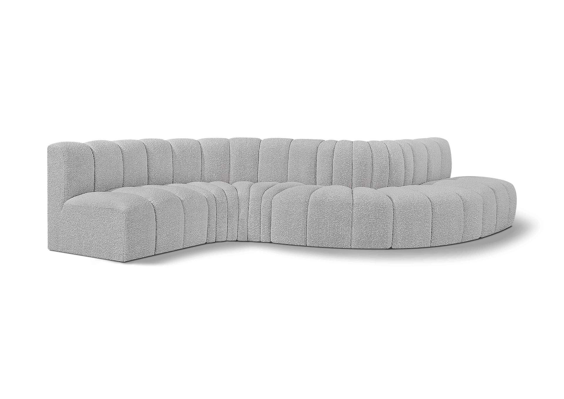 Arc Grey Boucle Fabric Modular Sofa,Meridian Furniture