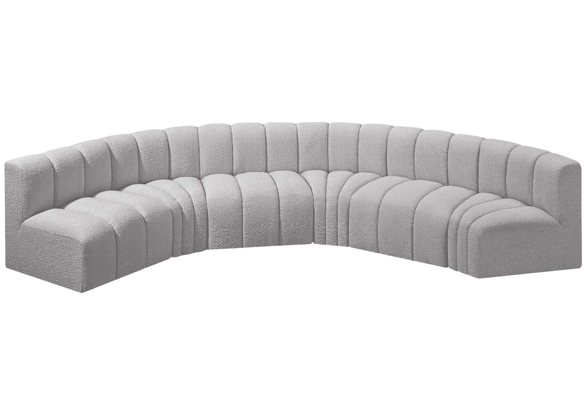 Arc Grey Boucle Fabric Modular Sofa,Meridian Furniture