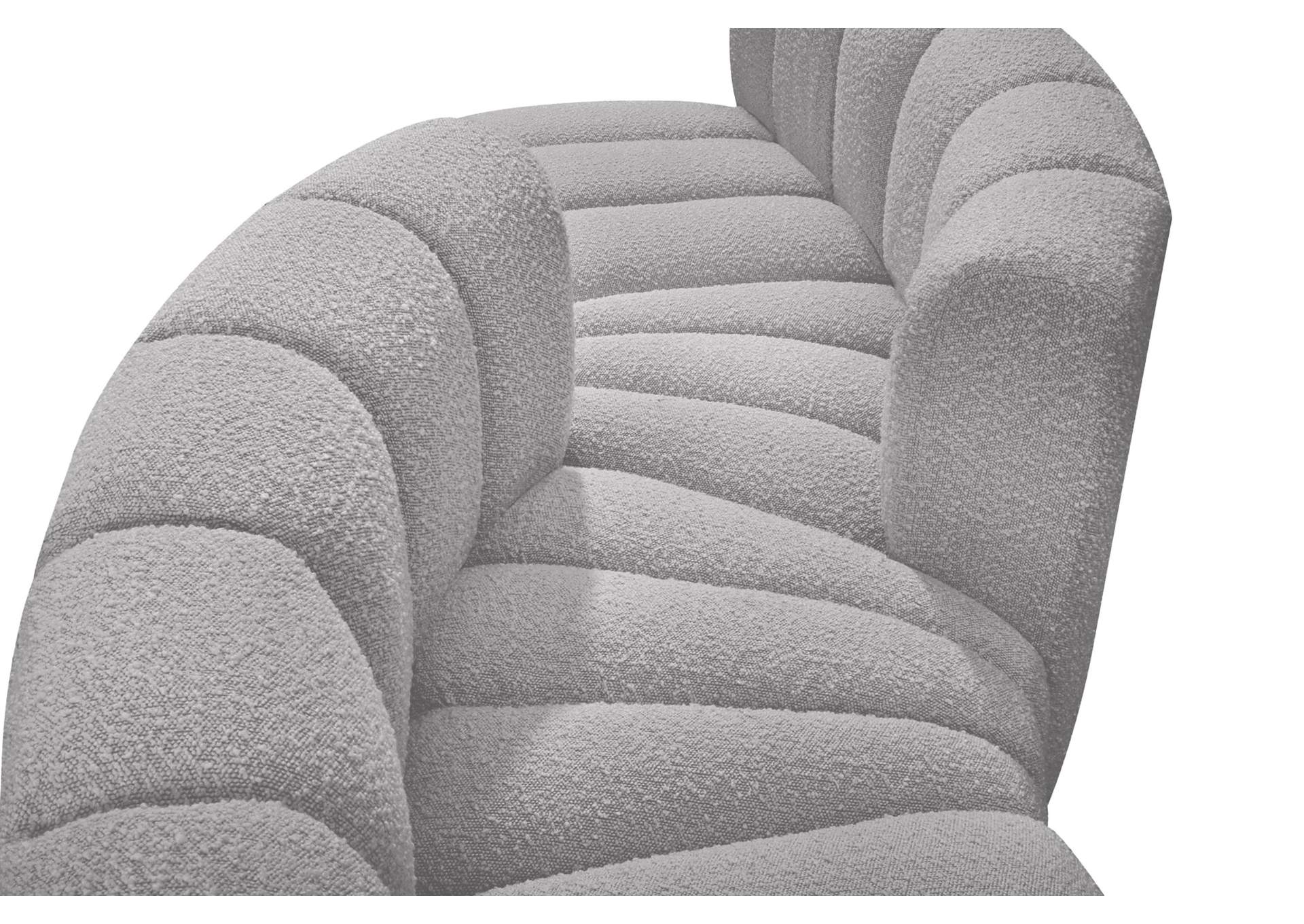 Arc Grey Boucle Fabric Modular Sofa,Meridian Furniture