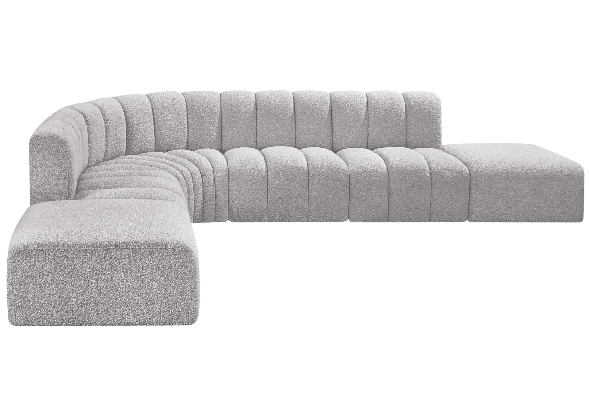 Arc Grey Boucle Fabric Modular Sofa,Meridian Furniture