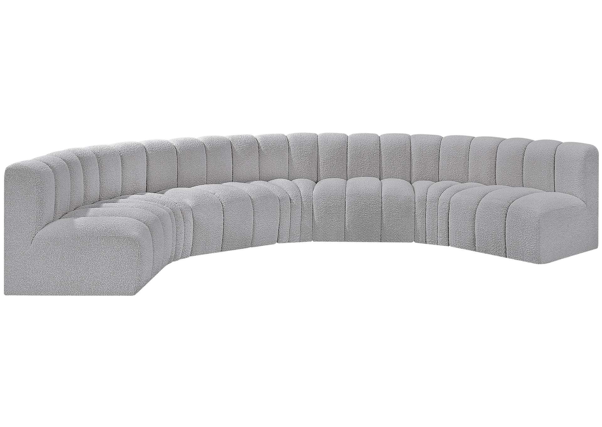 Arc Grey Boucle Fabric Modular Sofa,Meridian Furniture