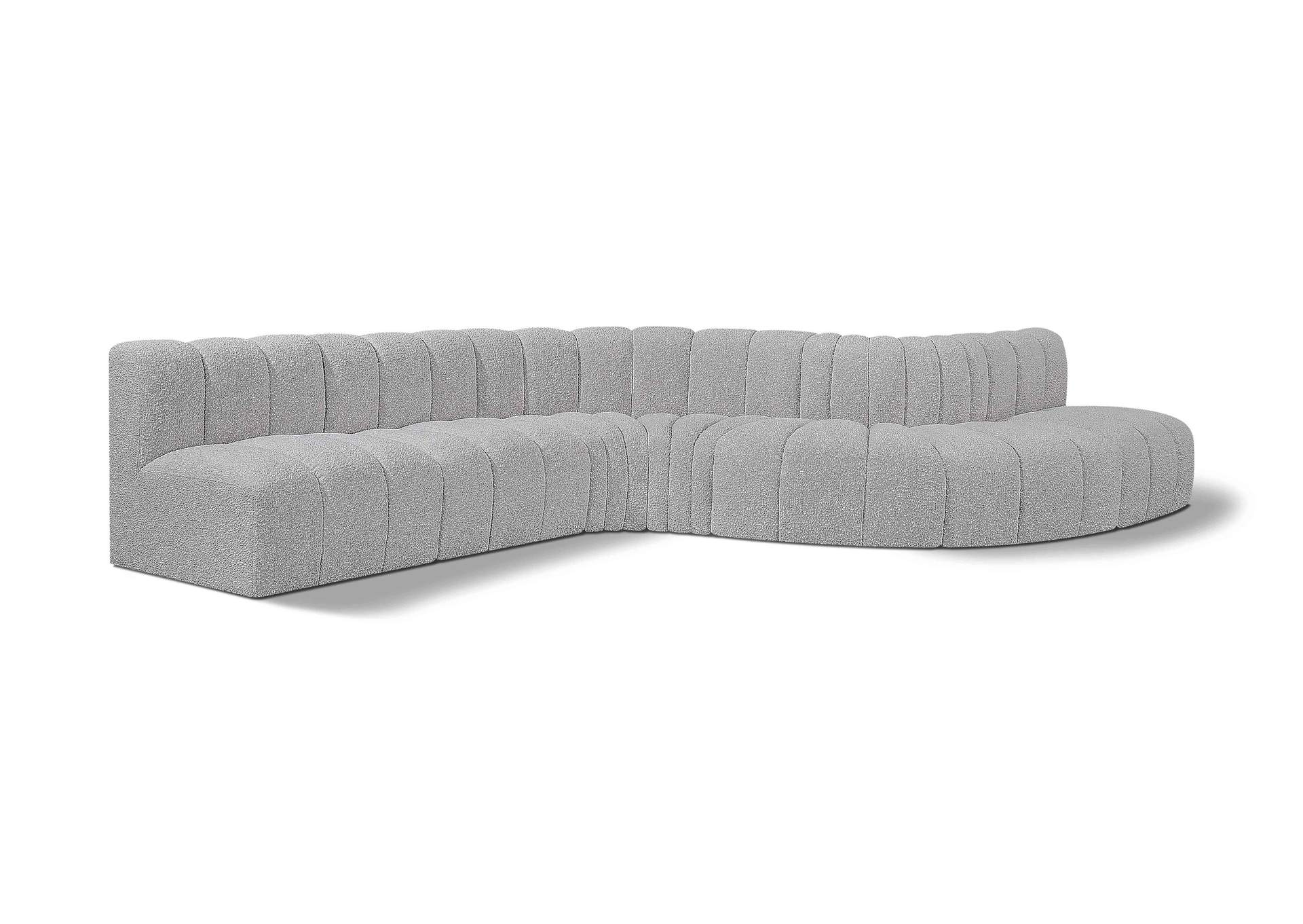 Arc Grey Boucle Fabric Modular Sofa,Meridian Furniture