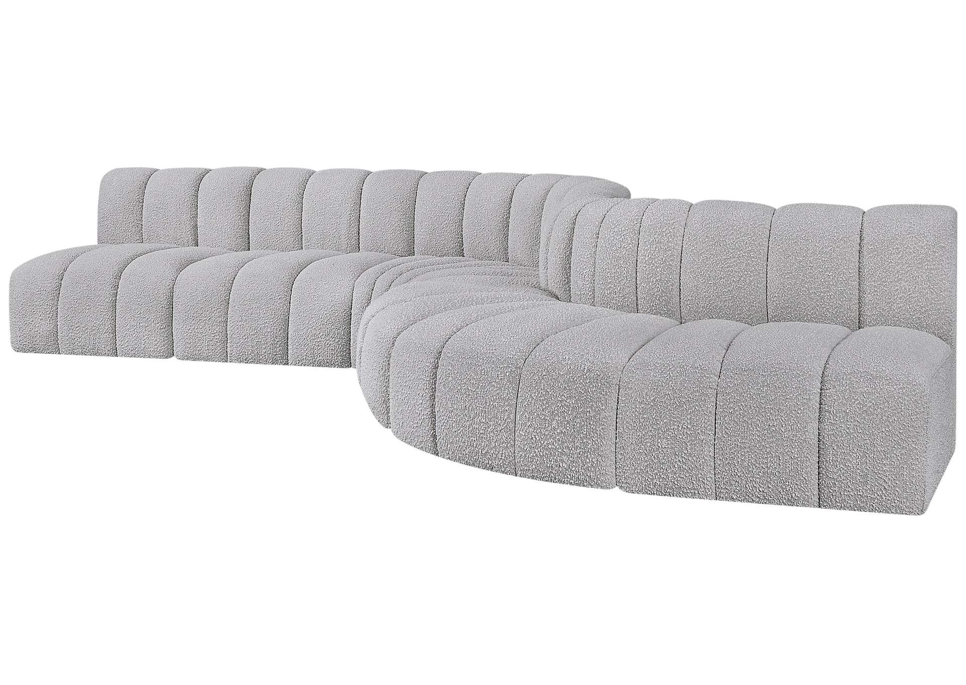 Arc Grey Boucle Fabric Modular Sofa,Meridian Furniture