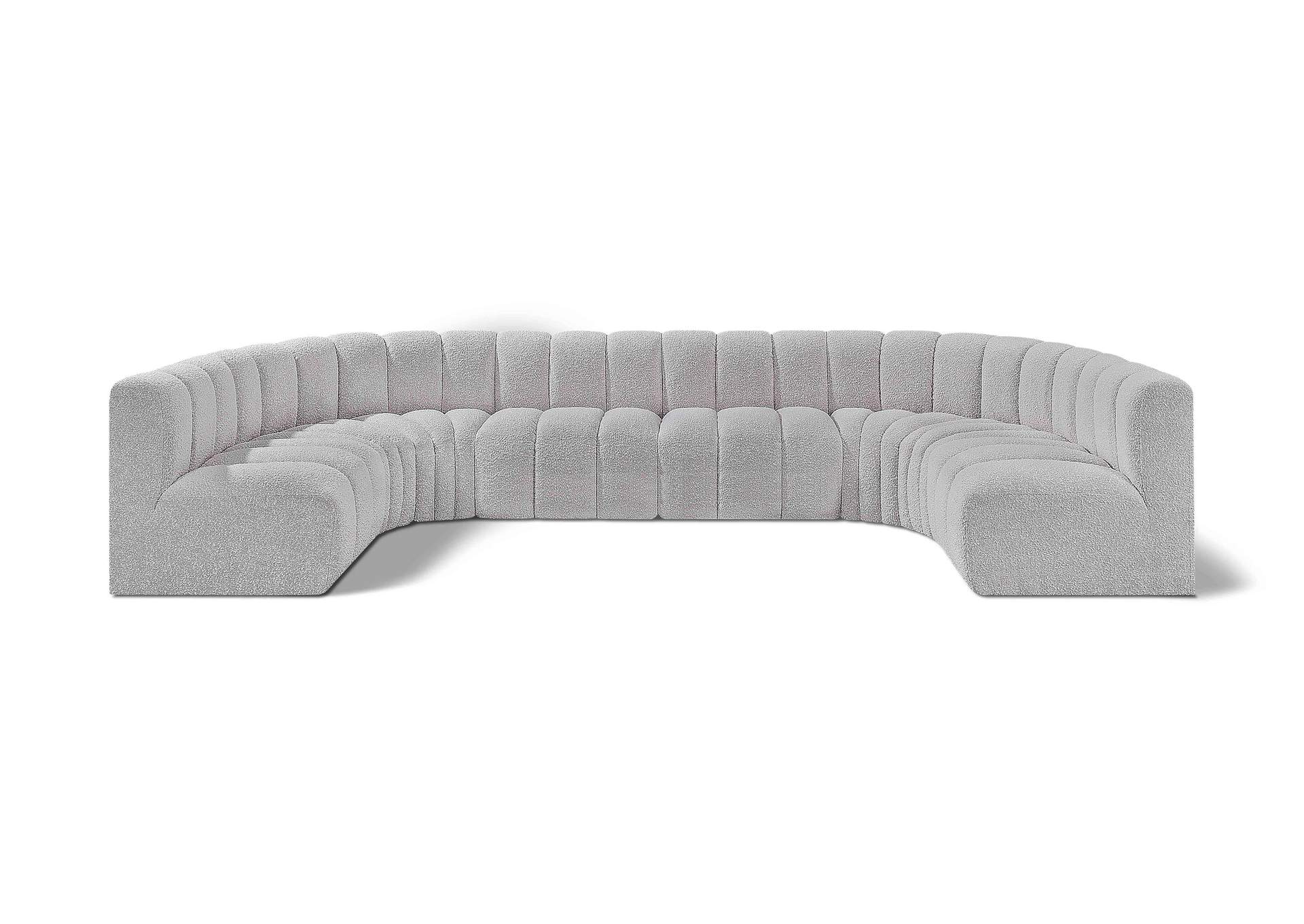 Arc Grey Boucle Fabric Modular Sofa,Meridian Furniture