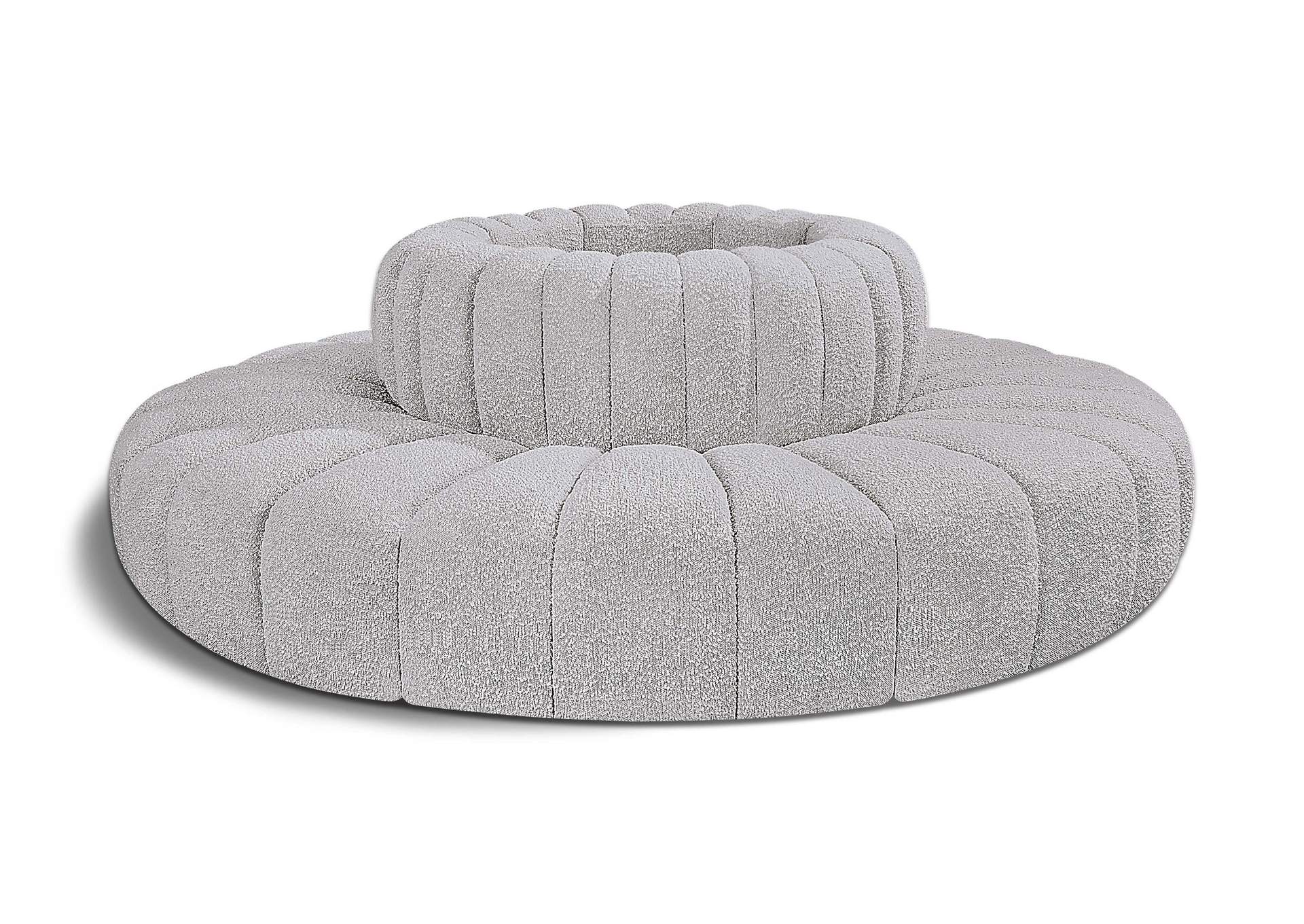 Arc Grey Boucle Fabric Modular Sofa,Meridian Furniture