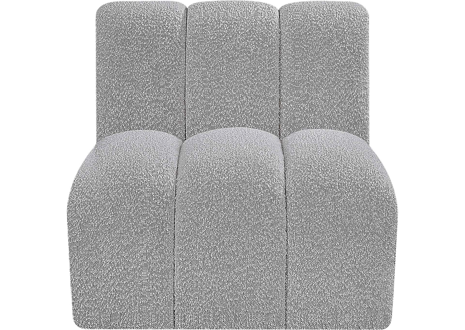 Arc Grey Boucle Fabric Straight Chair,Meridian Furniture