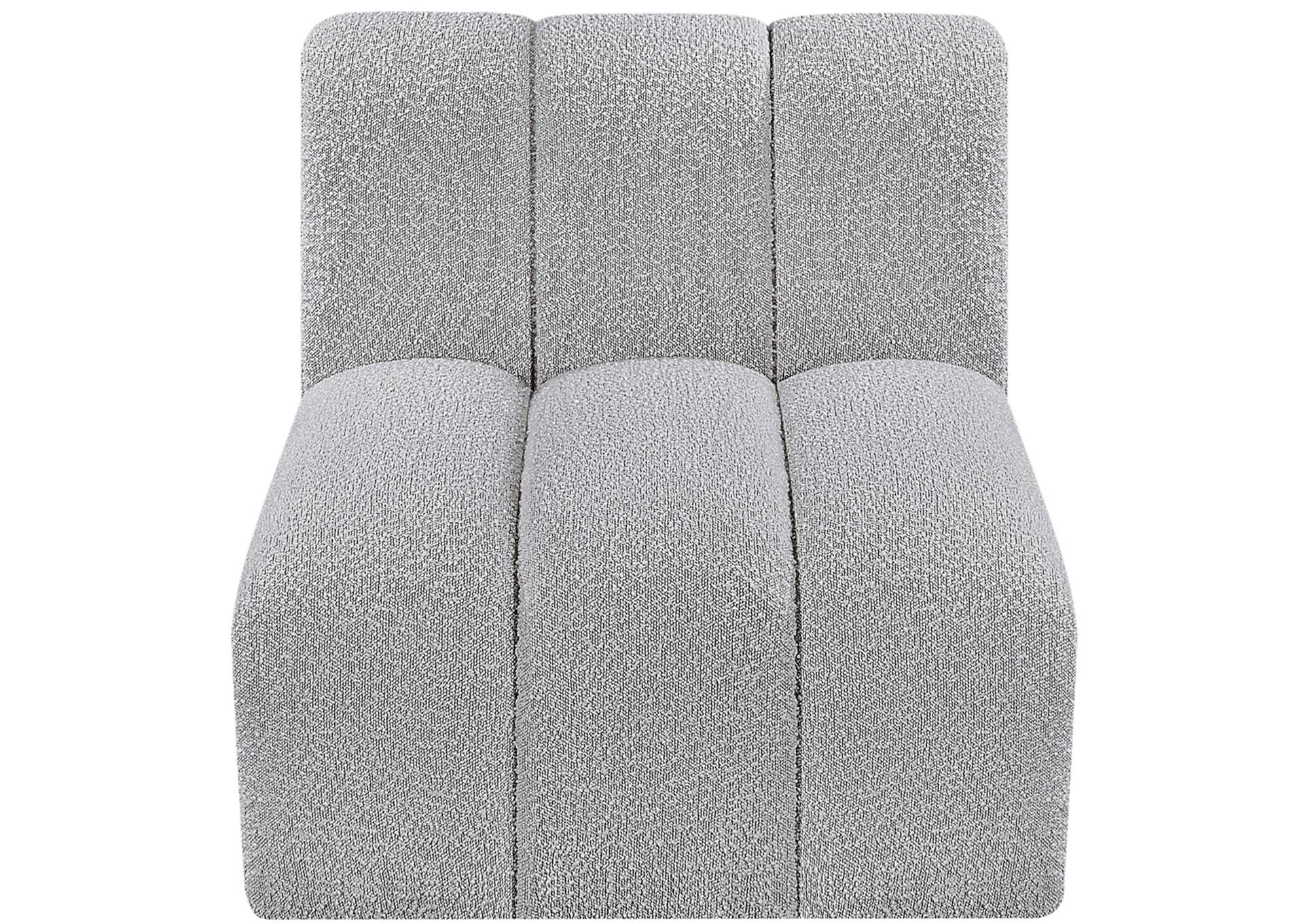 Arc Grey Boucle Fabric Straight Chair,Meridian Furniture