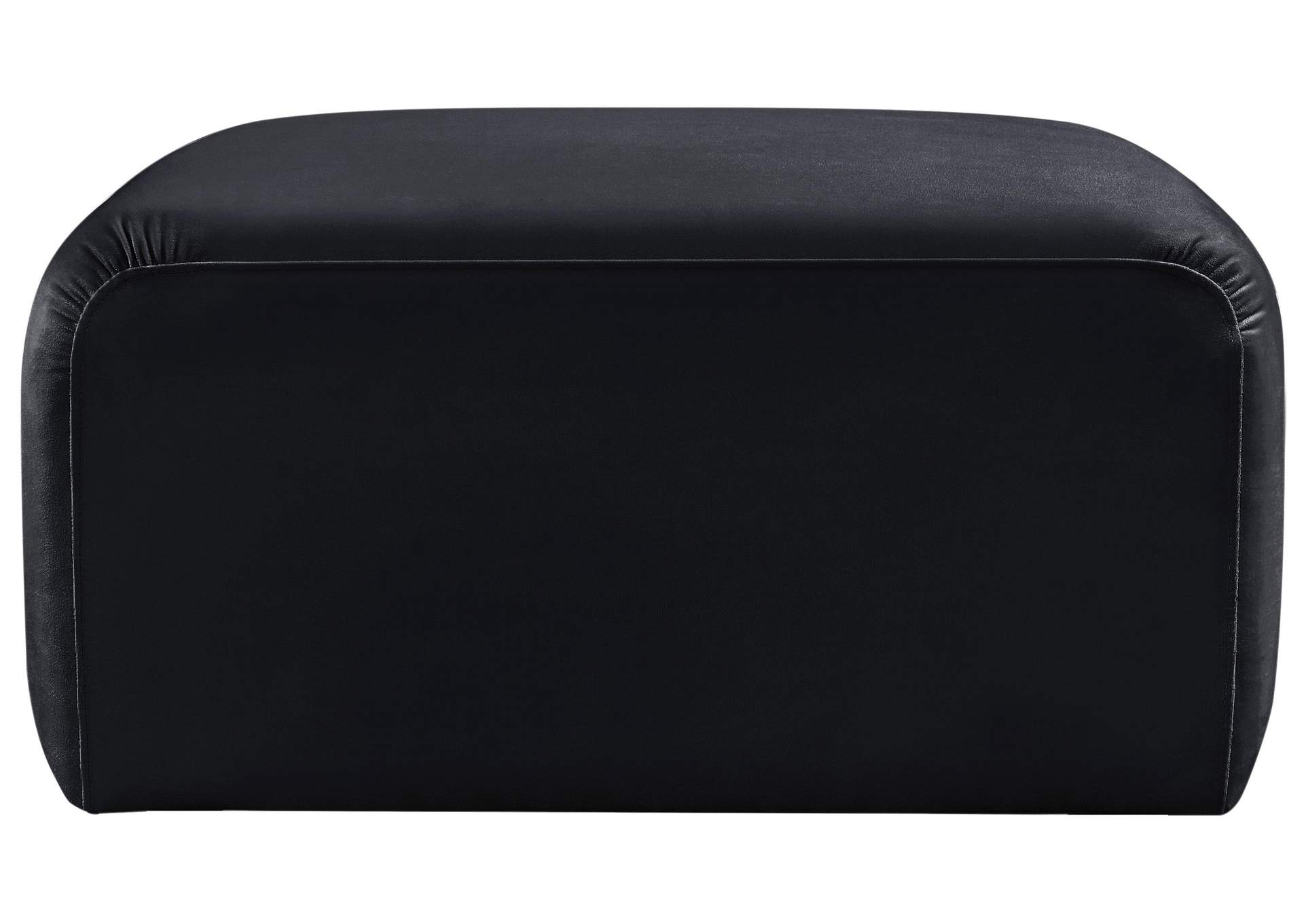 Arc Black Velvet Ottoman,Meridian Furniture