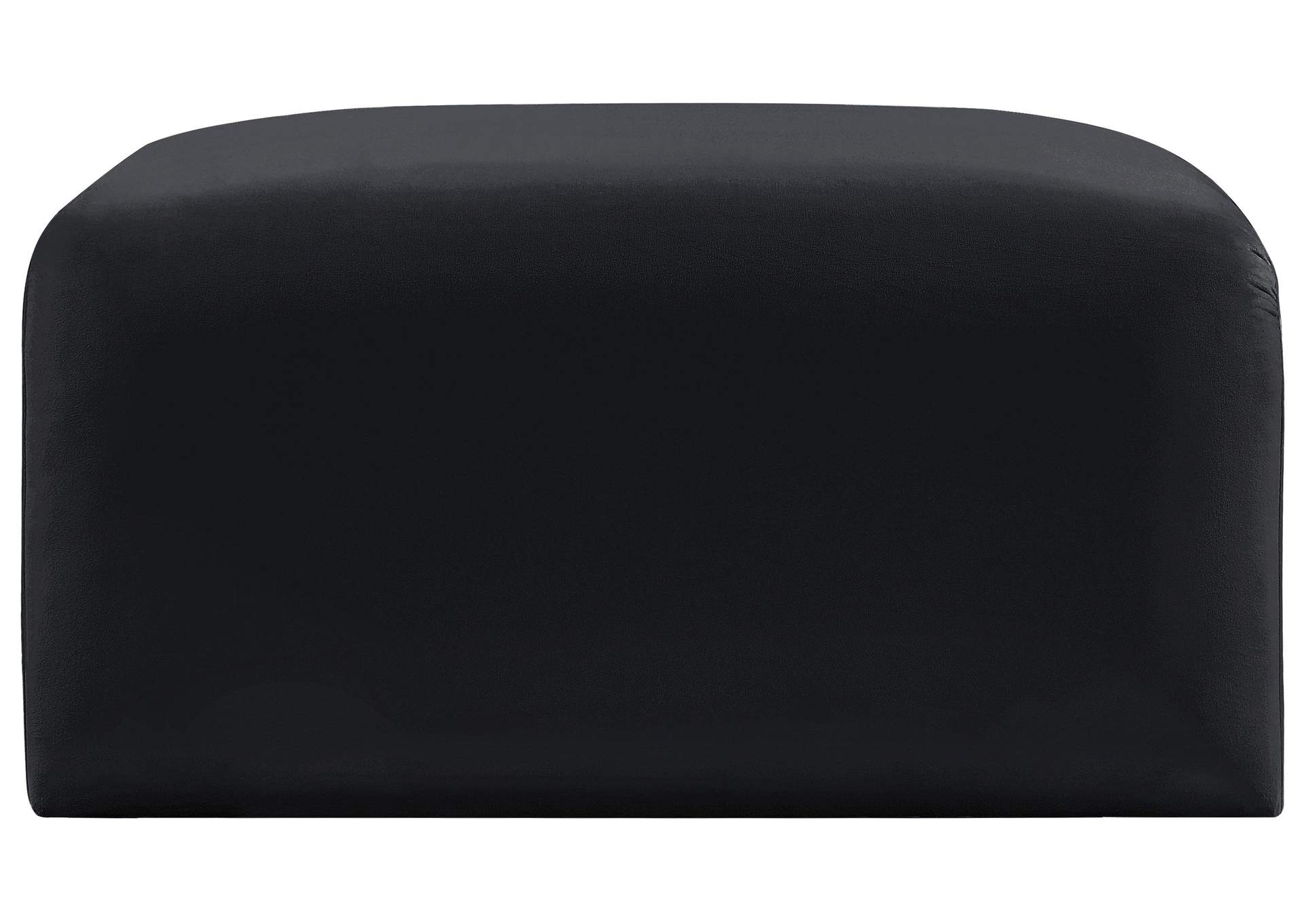 Arc Black Velvet Ottoman,Meridian Furniture