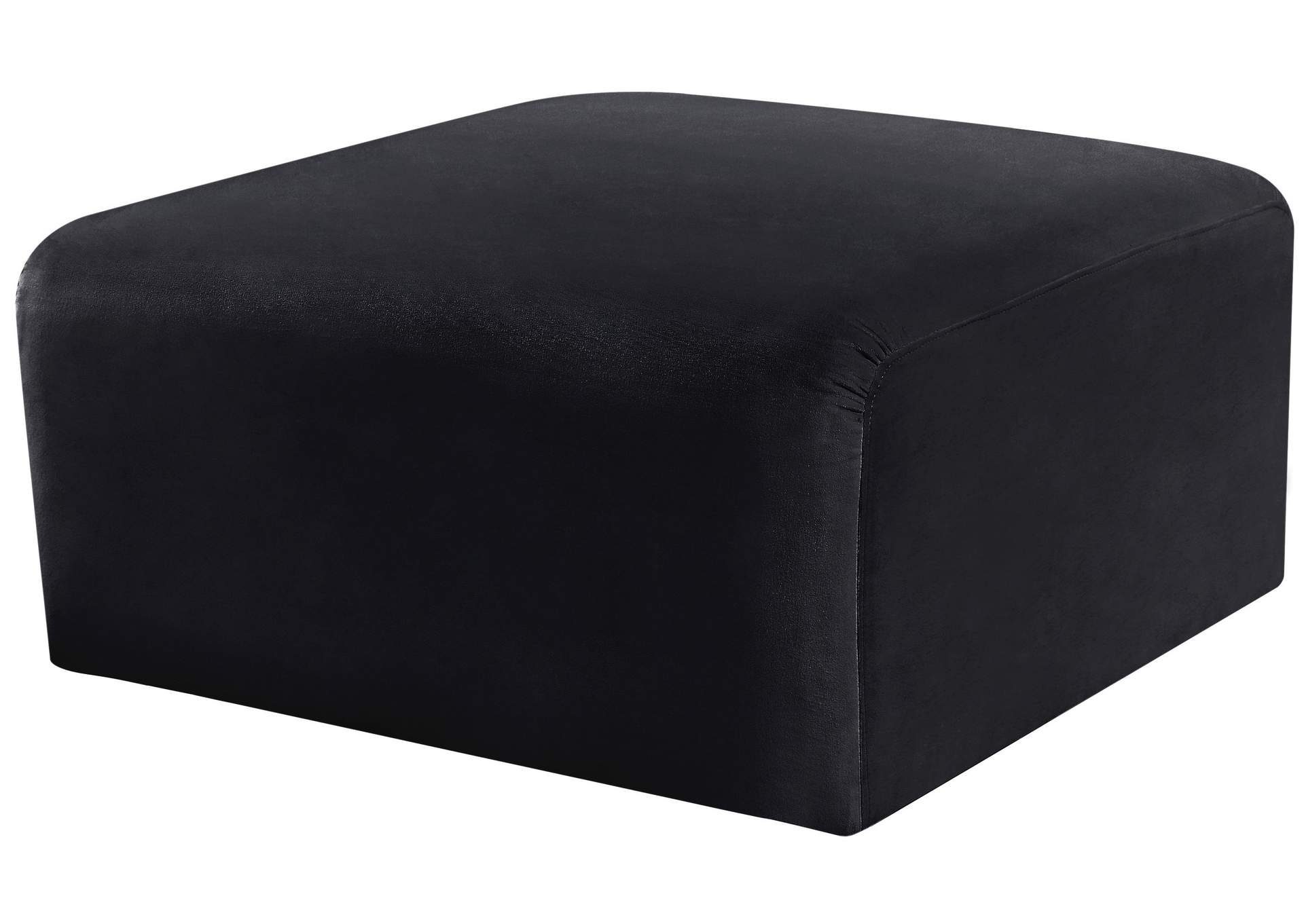 Arc Black Velvet Ottoman,Meridian Furniture