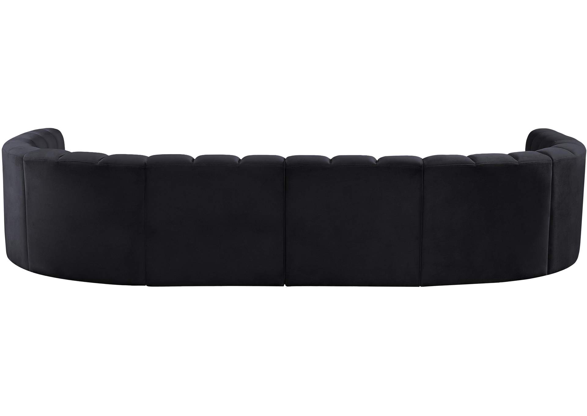 Arc Black Velvet Modular Sofa,Meridian Furniture