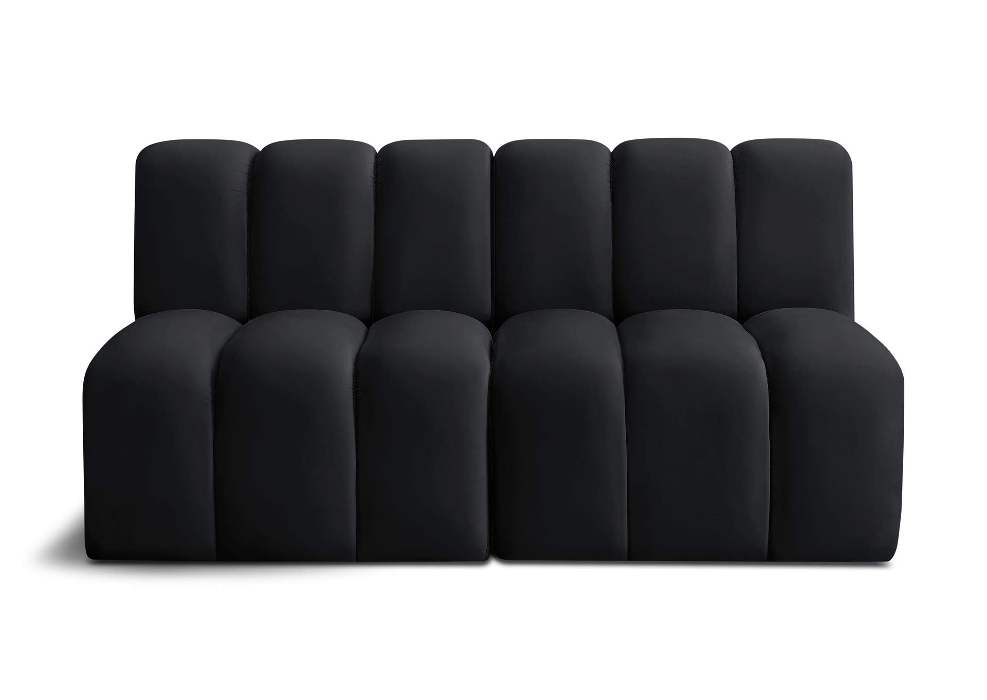 Arc Black Velvet Modular Sofa,Meridian Furniture