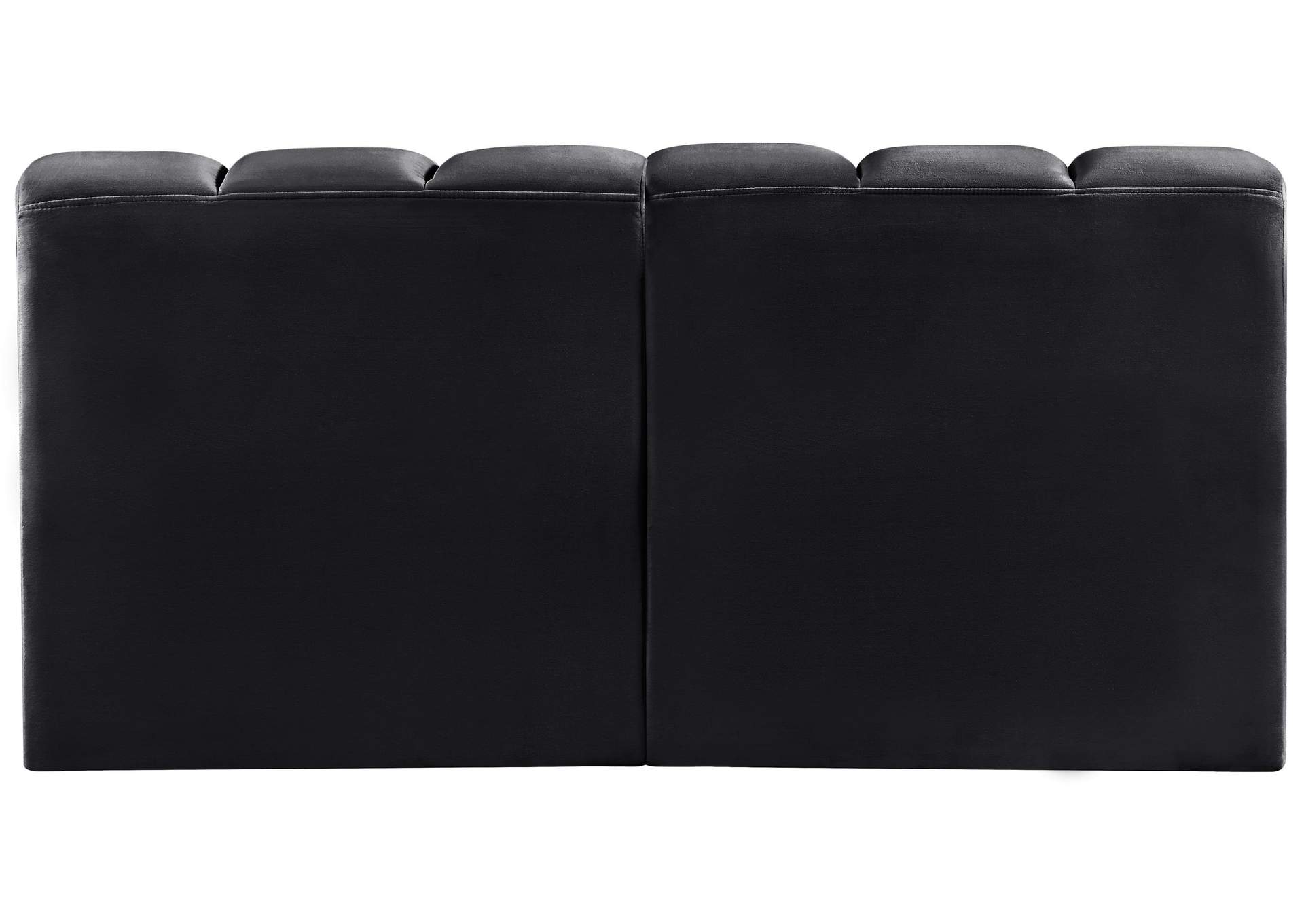 Arc Black Velvet Modular Sofa,Meridian Furniture