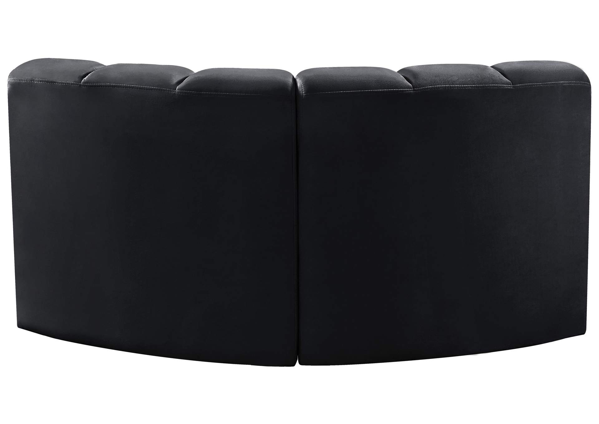 Arc Black Velvet Modular Sofa,Meridian Furniture