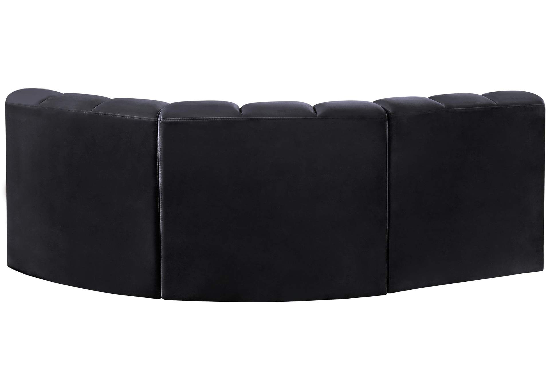 Arc Black Velvet Modular Sofa,Meridian Furniture