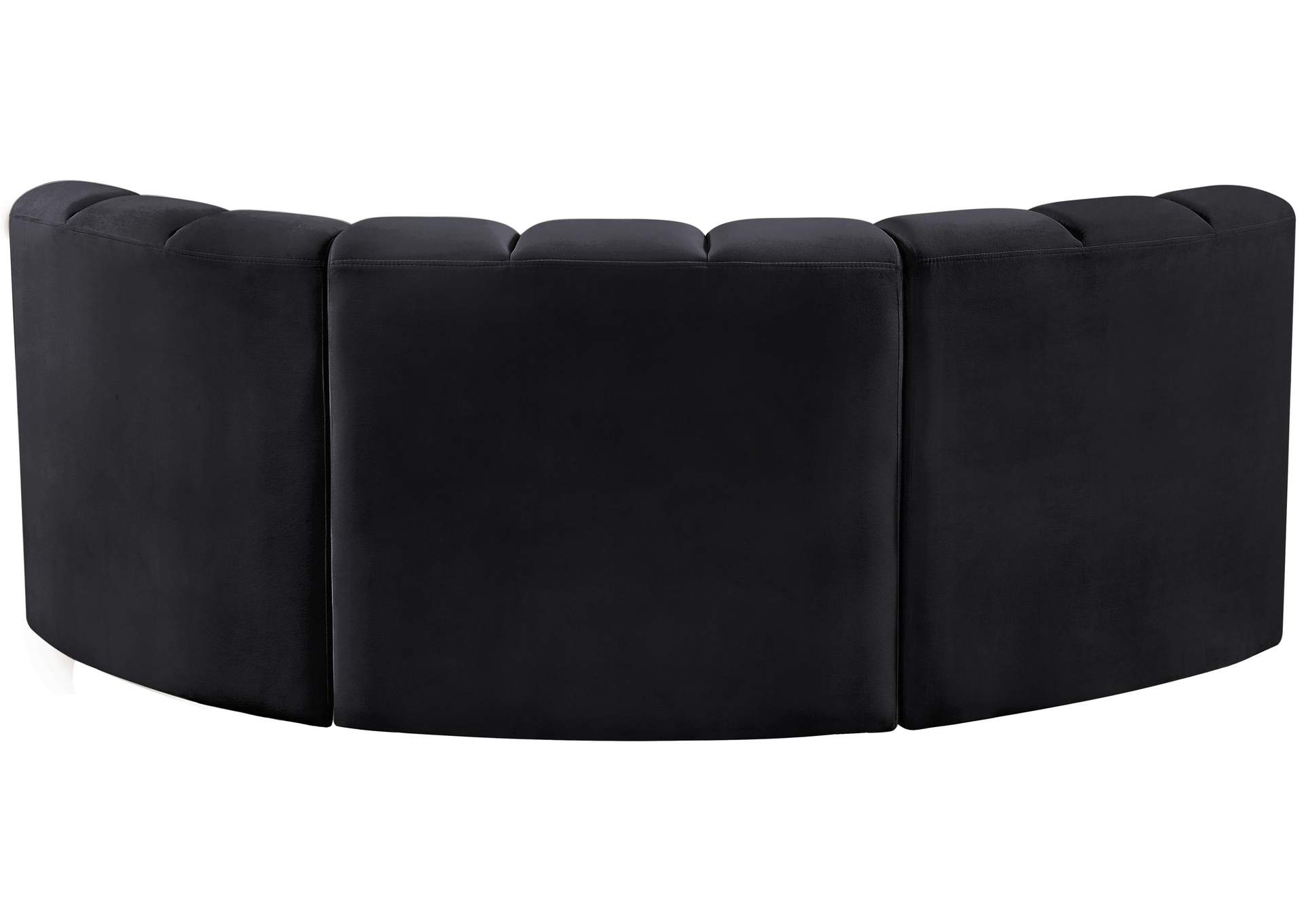 Arc Black Velvet Modular Sofa,Meridian Furniture