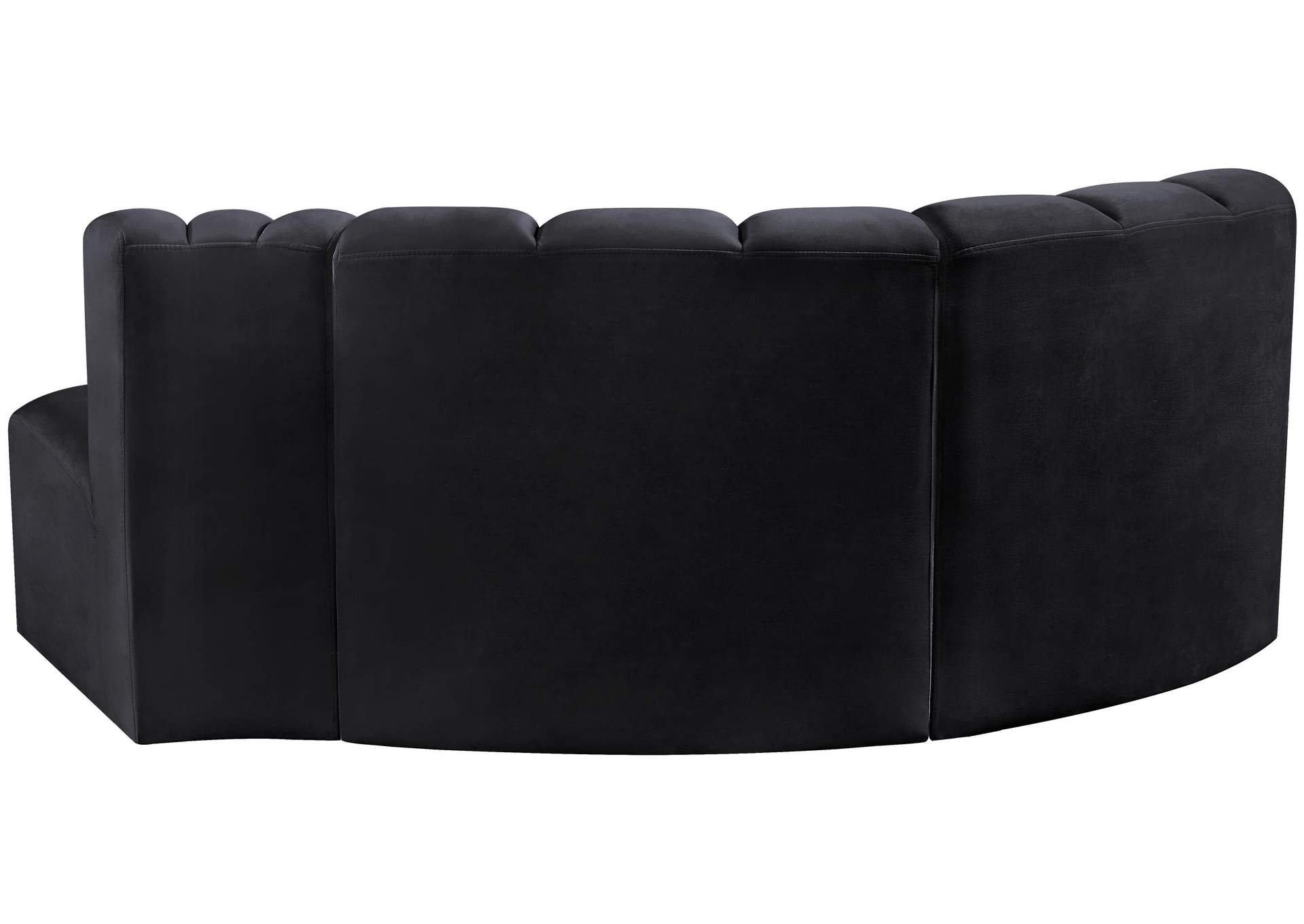 Arc Black Velvet Modular Sofa,Meridian Furniture