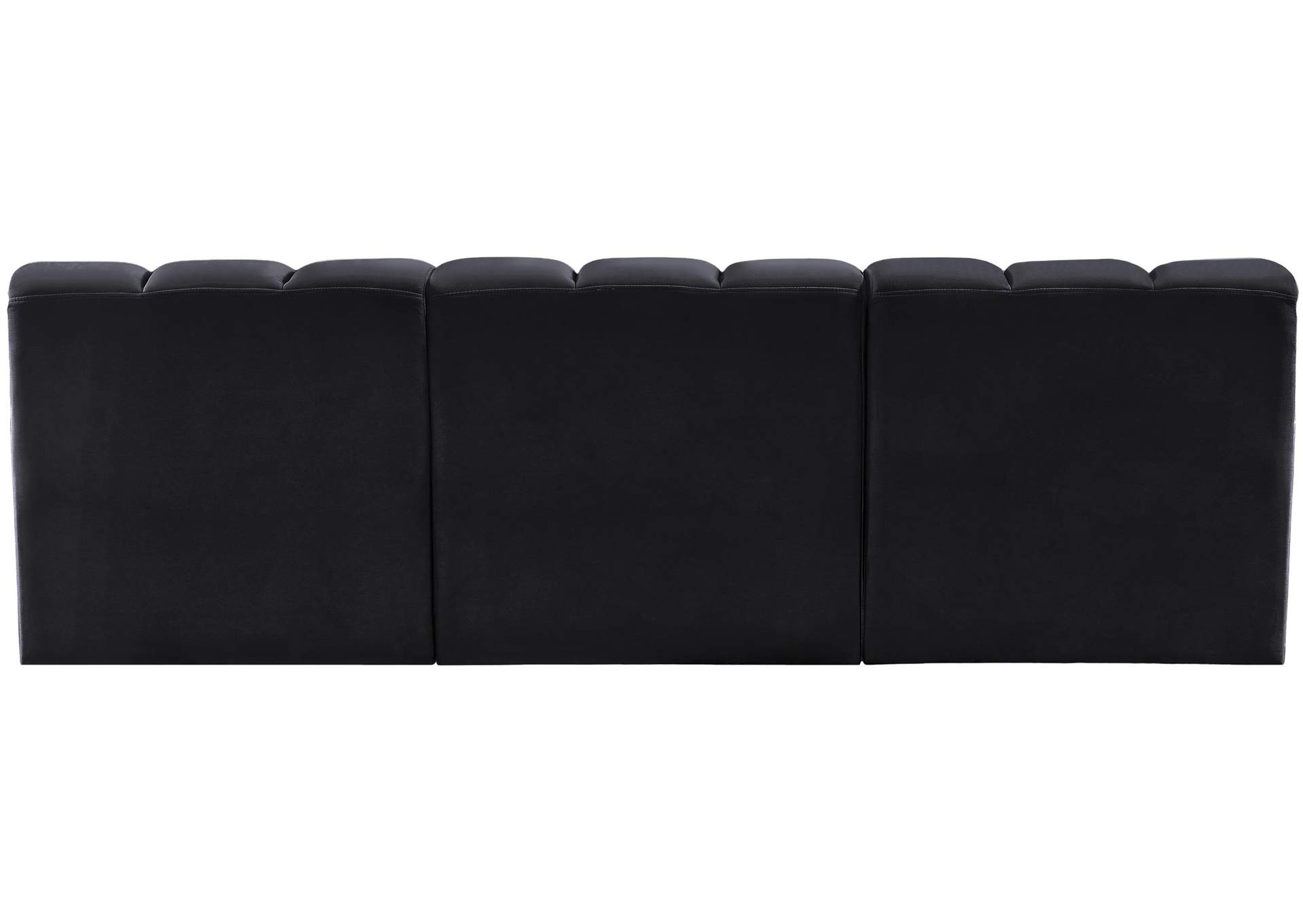 Arc Black Velvet Modular Sofa,Meridian Furniture