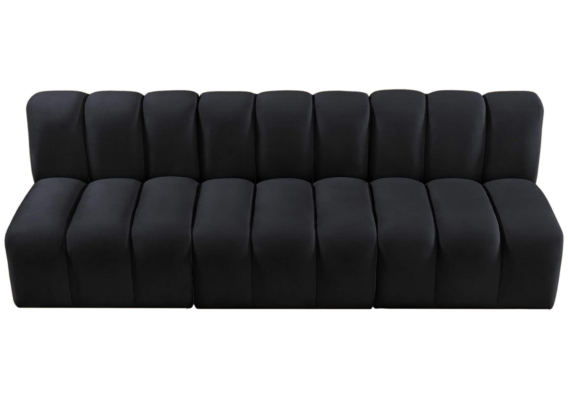 Arc Black Velvet Modular Sofa,Meridian Furniture