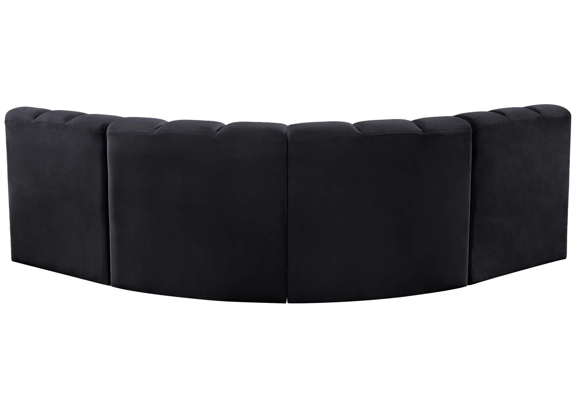 Arc Black Velvet Modular Sofa,Meridian Furniture